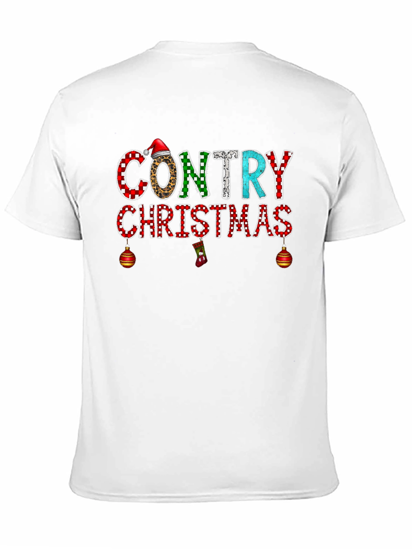 Country Christmas Graphic Tee Shirt