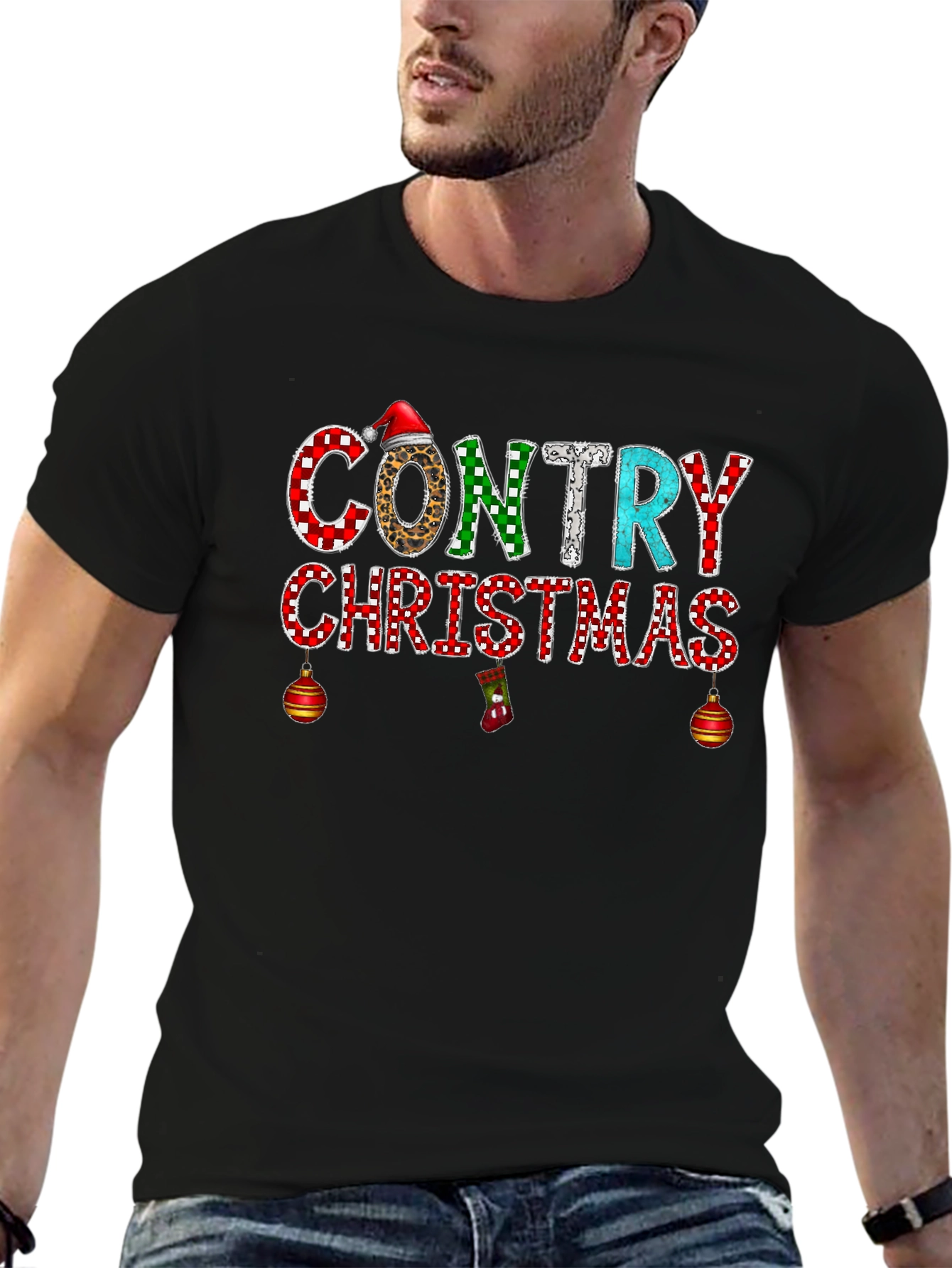 Country Christmas Graphic Tee Shirt