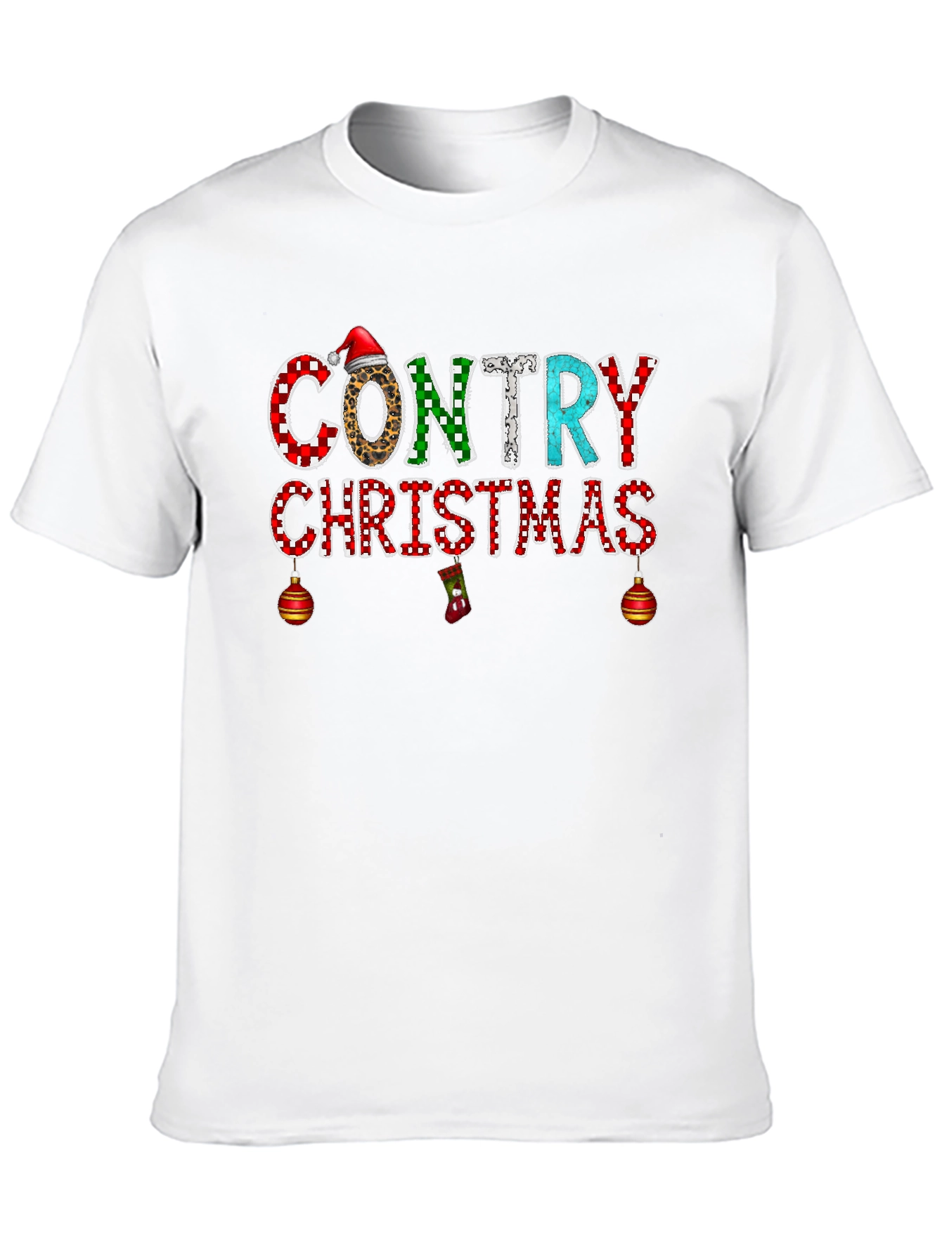 Country Christmas Graphic Tee Shirt