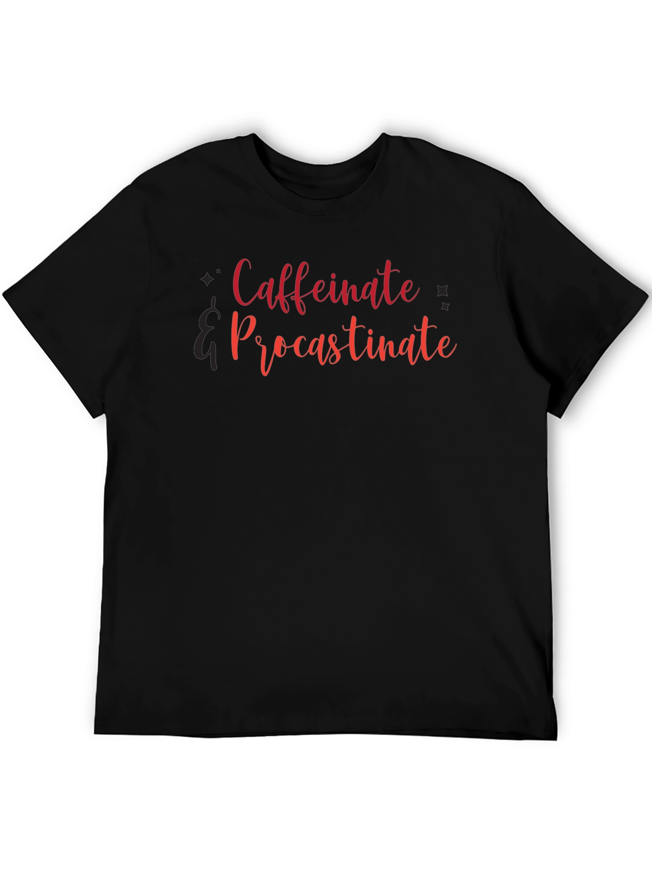 Caffeinate & Procrastinate Graphic Tee - Black