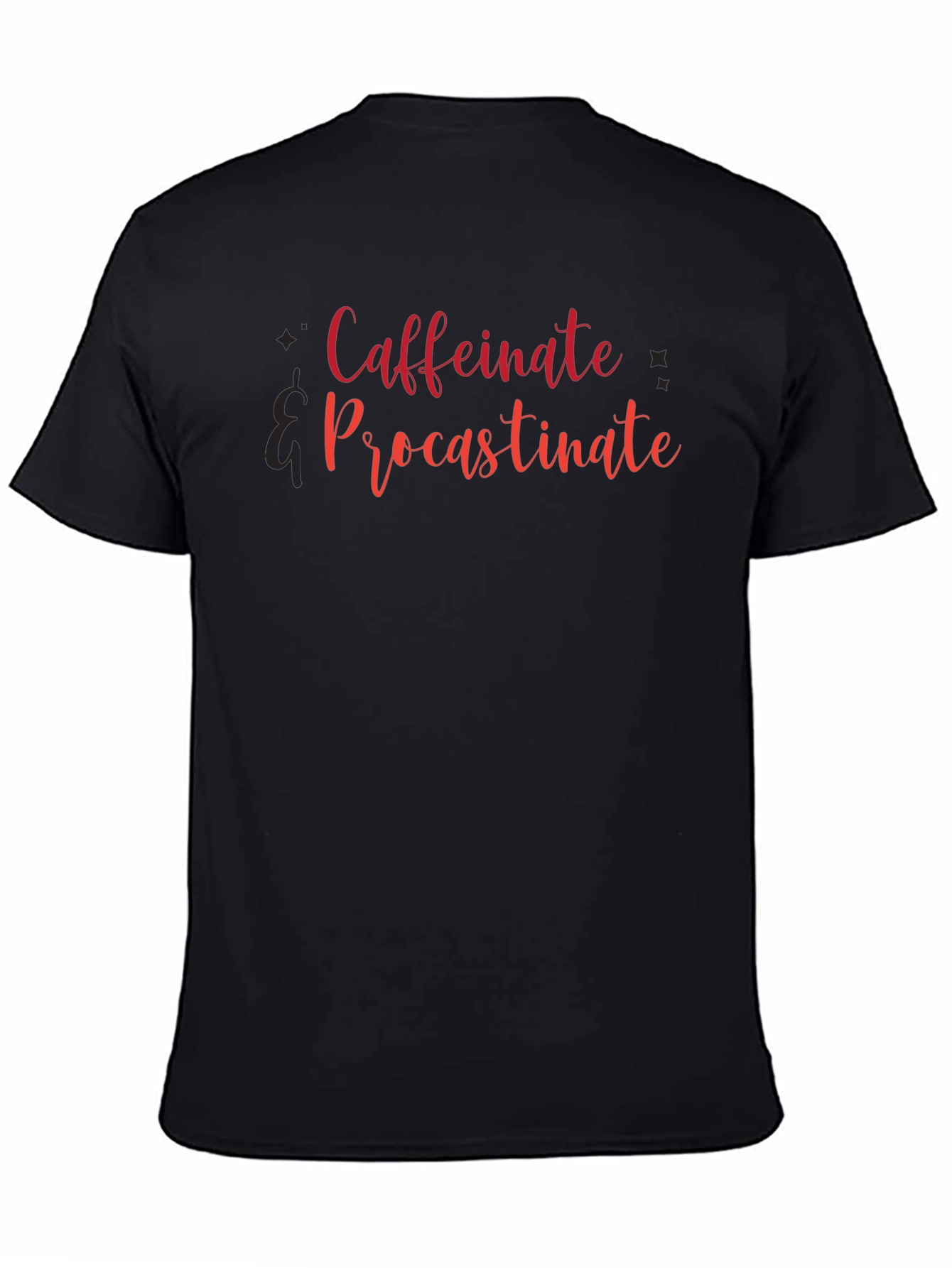 Caffeinate & Procrastinate Graphic Tee - Black