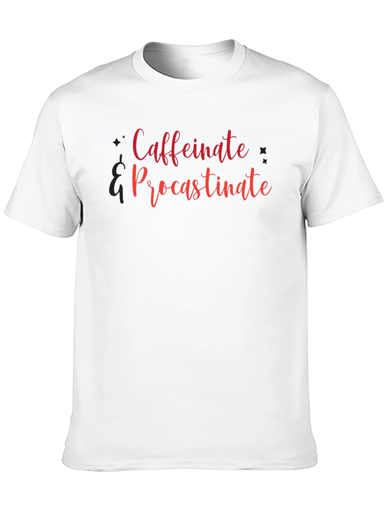 Caffeinate & Procrastinate Graphic Tee - Black
