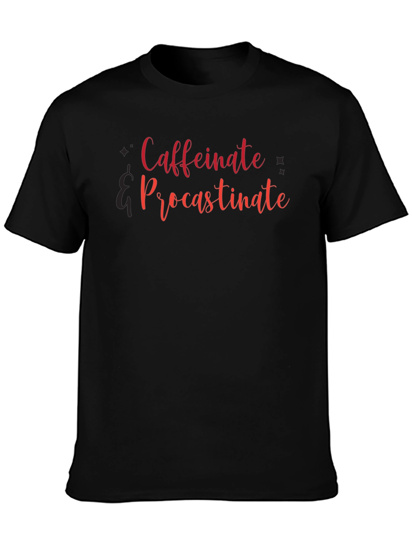 Caffeinate & Procrastinate Graphic Tee - Black