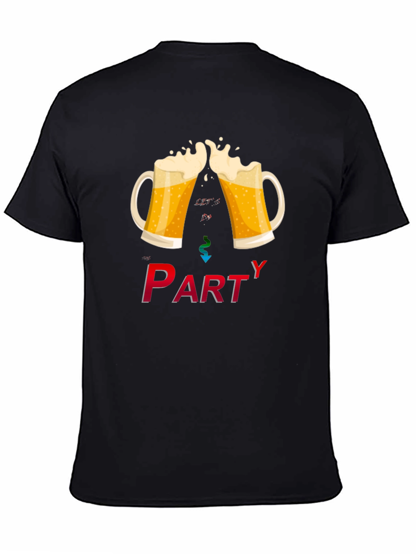 Lets Party Graphic T-Shirt - Black