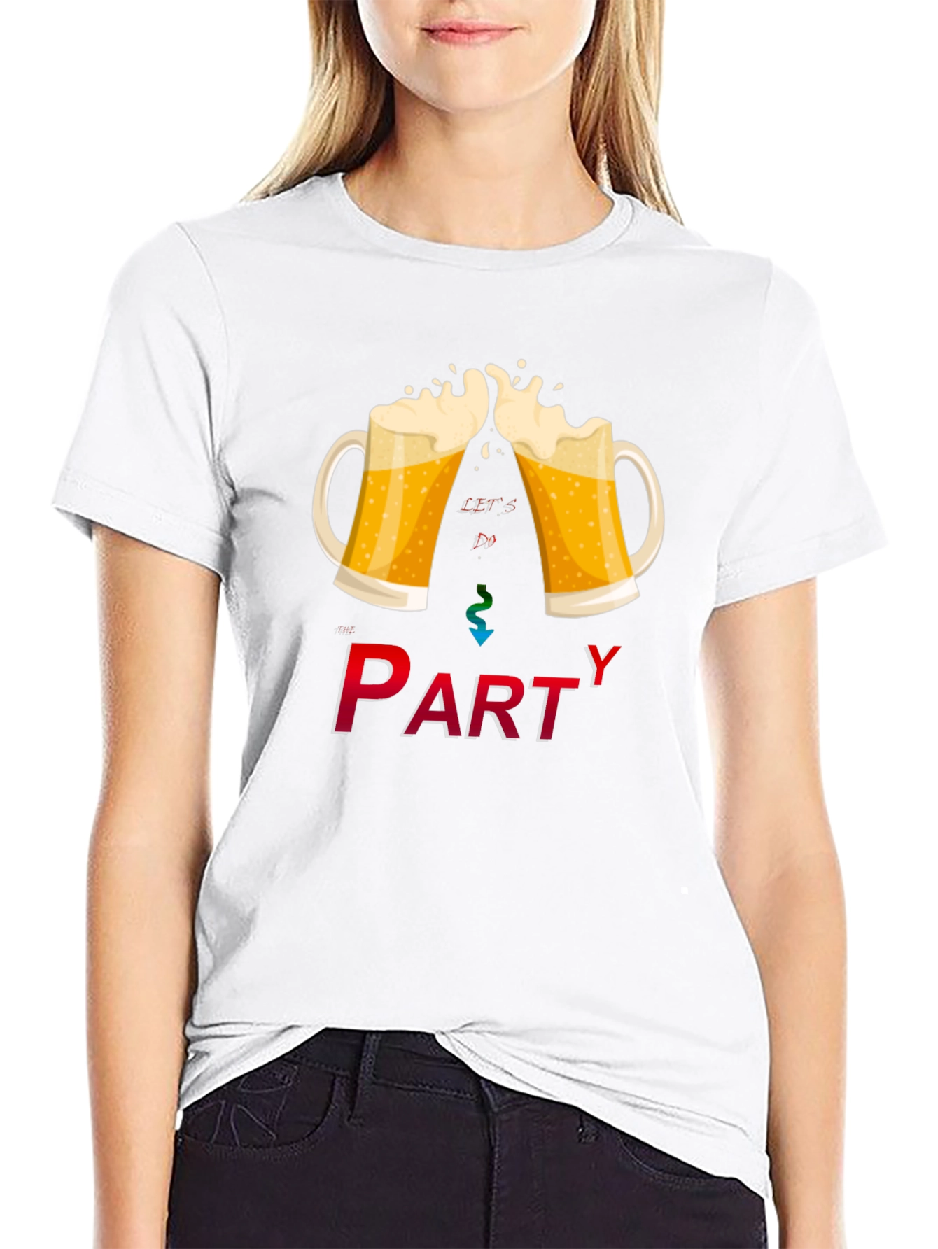 Lets Party Graphic T-Shirt - Black