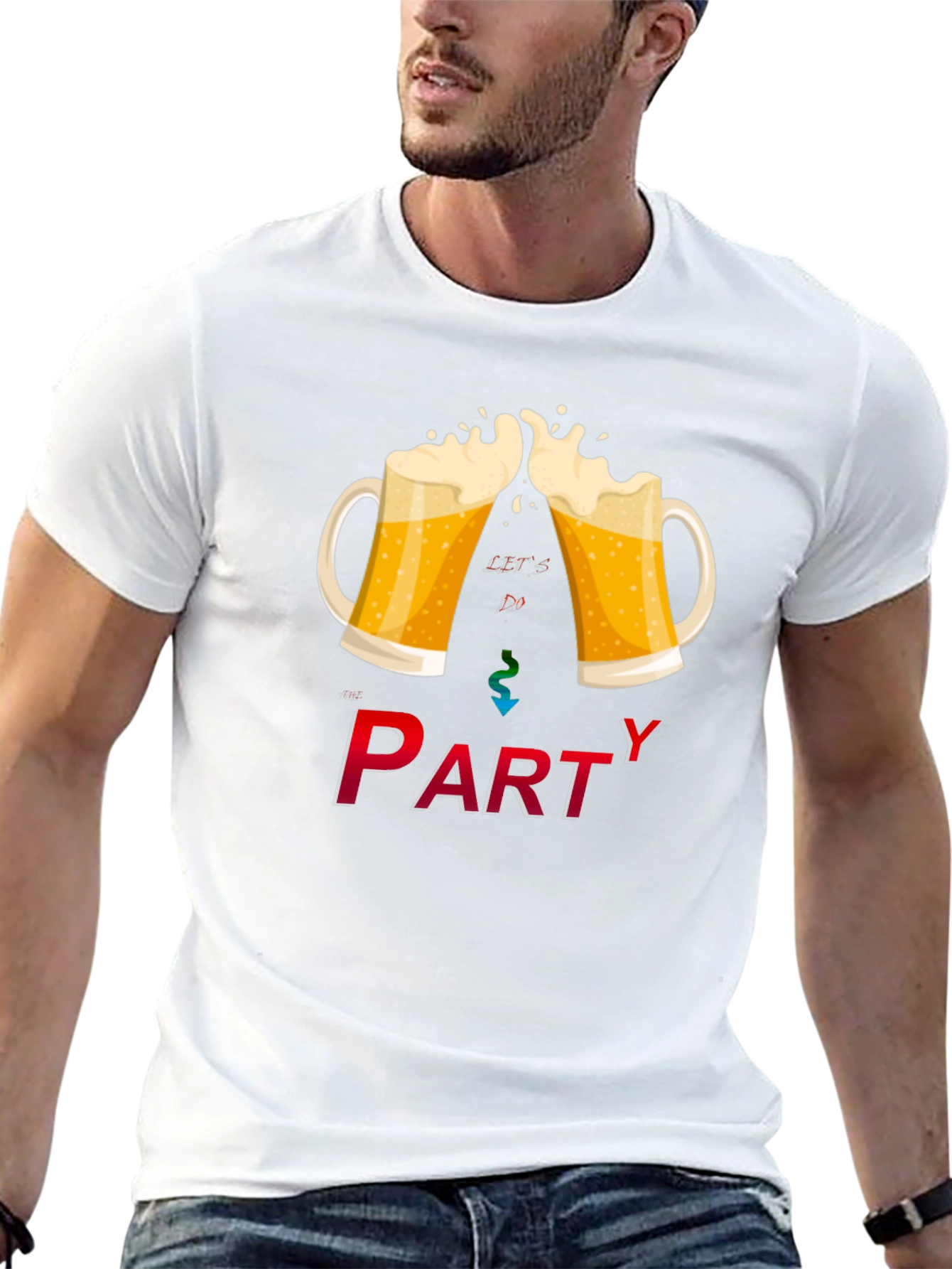 Lets Party Graphic T-Shirt - Black