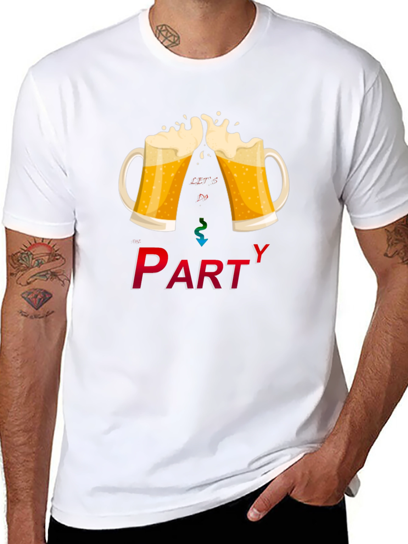 Lets Party Graphic T-Shirt - Black
