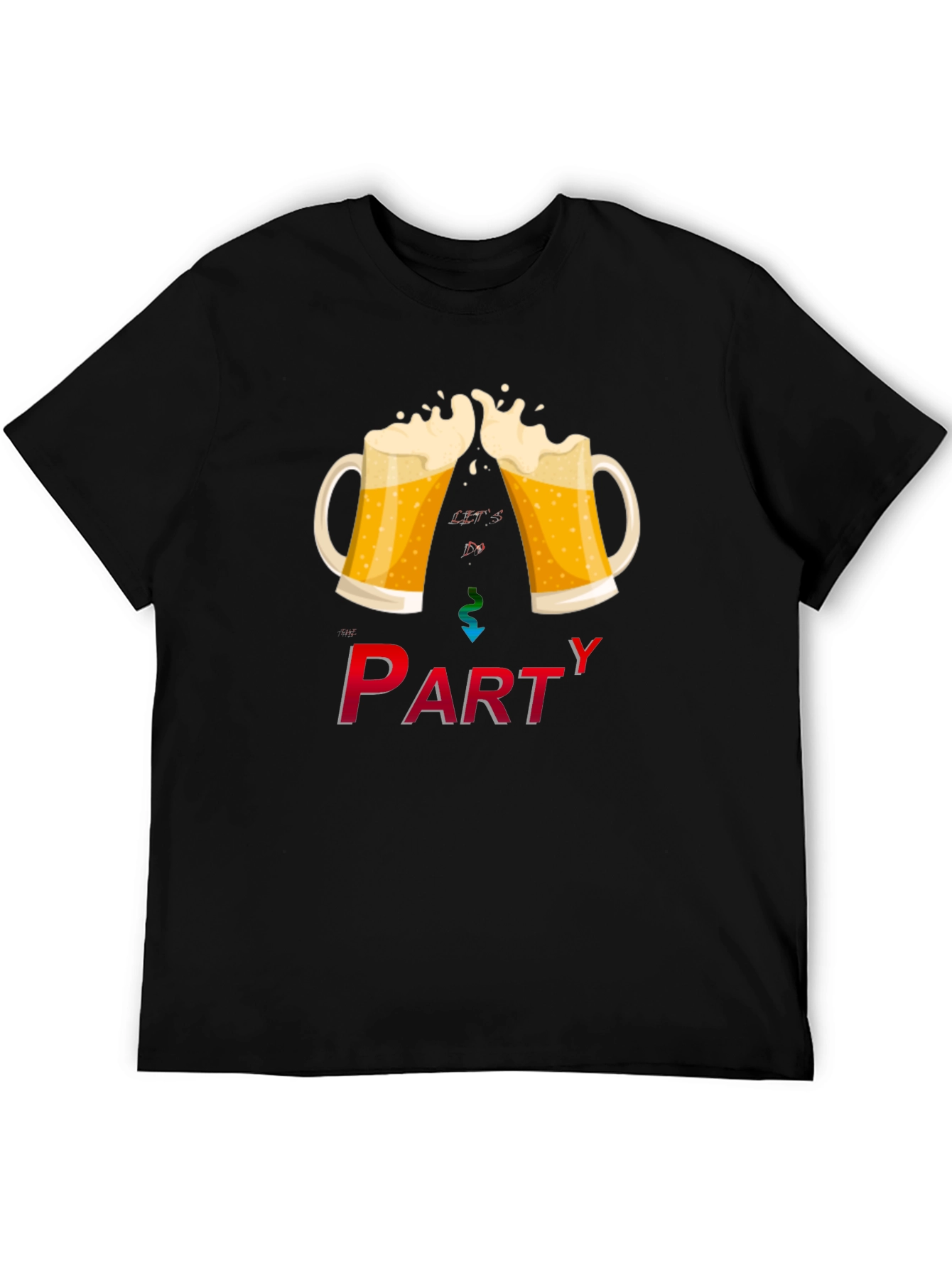 Lets Party Graphic T-Shirt - Black