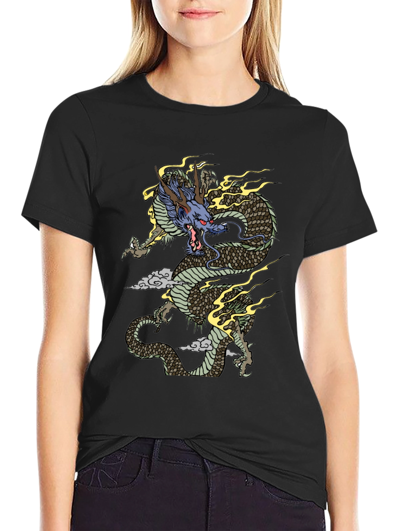 Dragon Graphic Tee - Mens Black T-Shirt