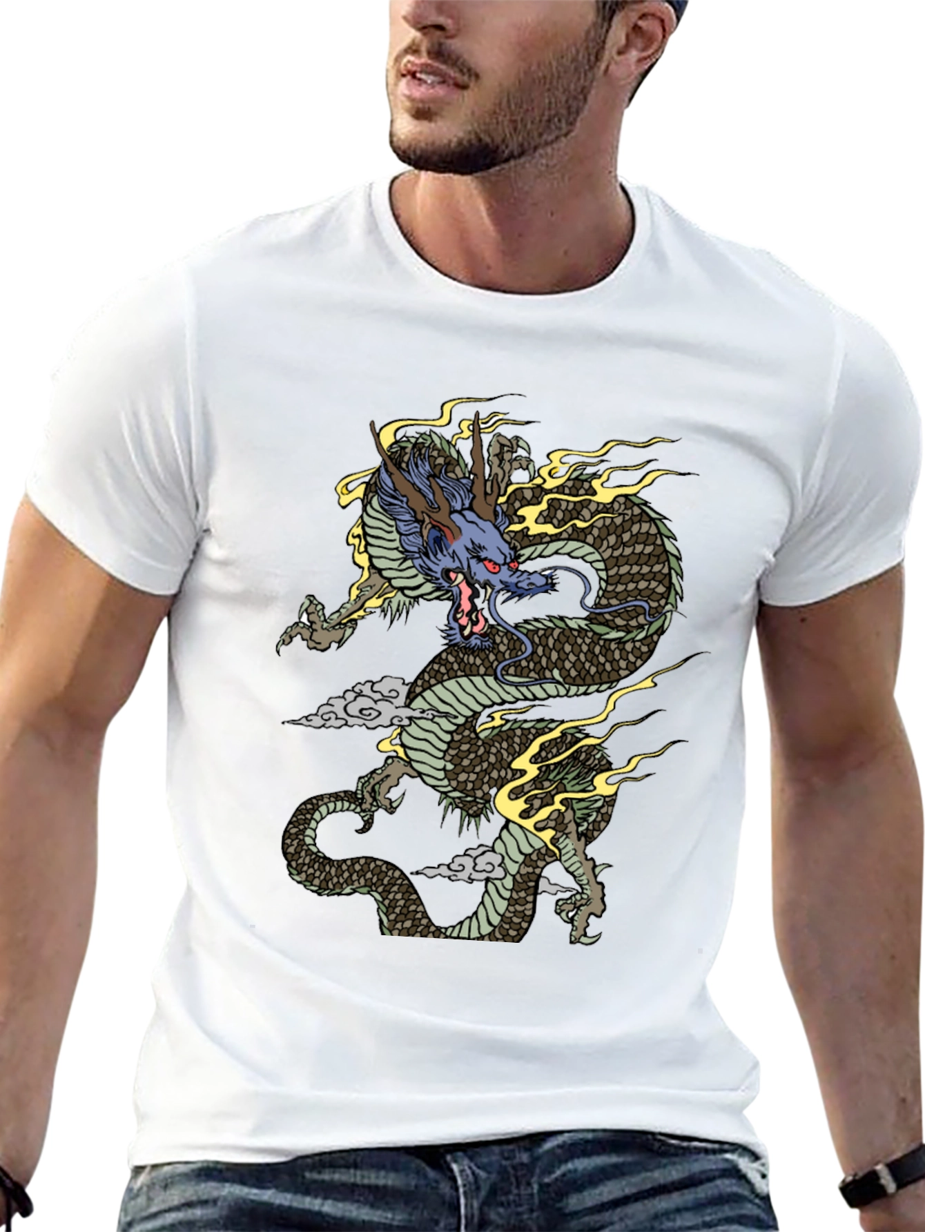 Dragon Graphic Tee - Mens Black T-Shirt