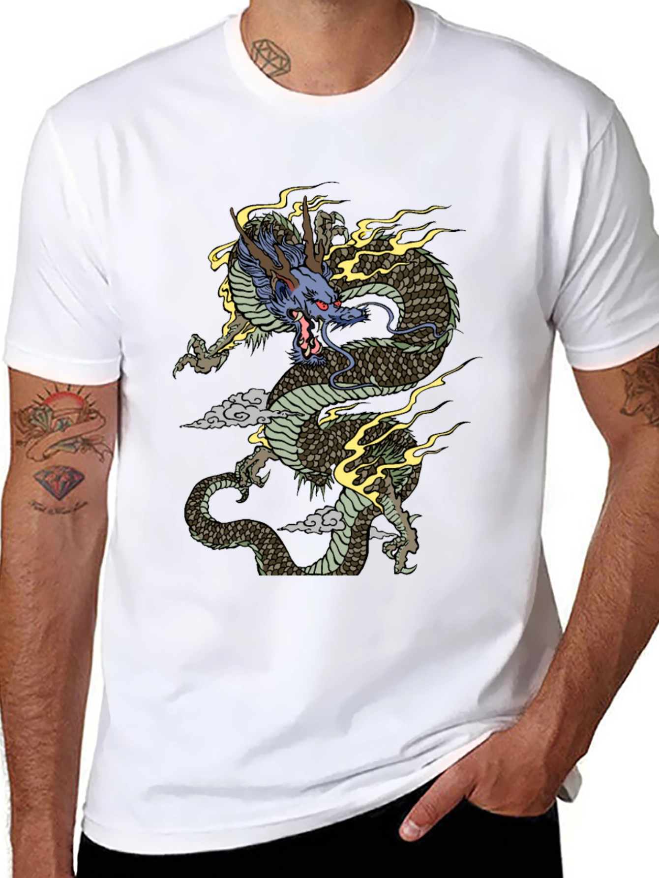 Dragon Graphic Tee - Mens Black T-Shirt