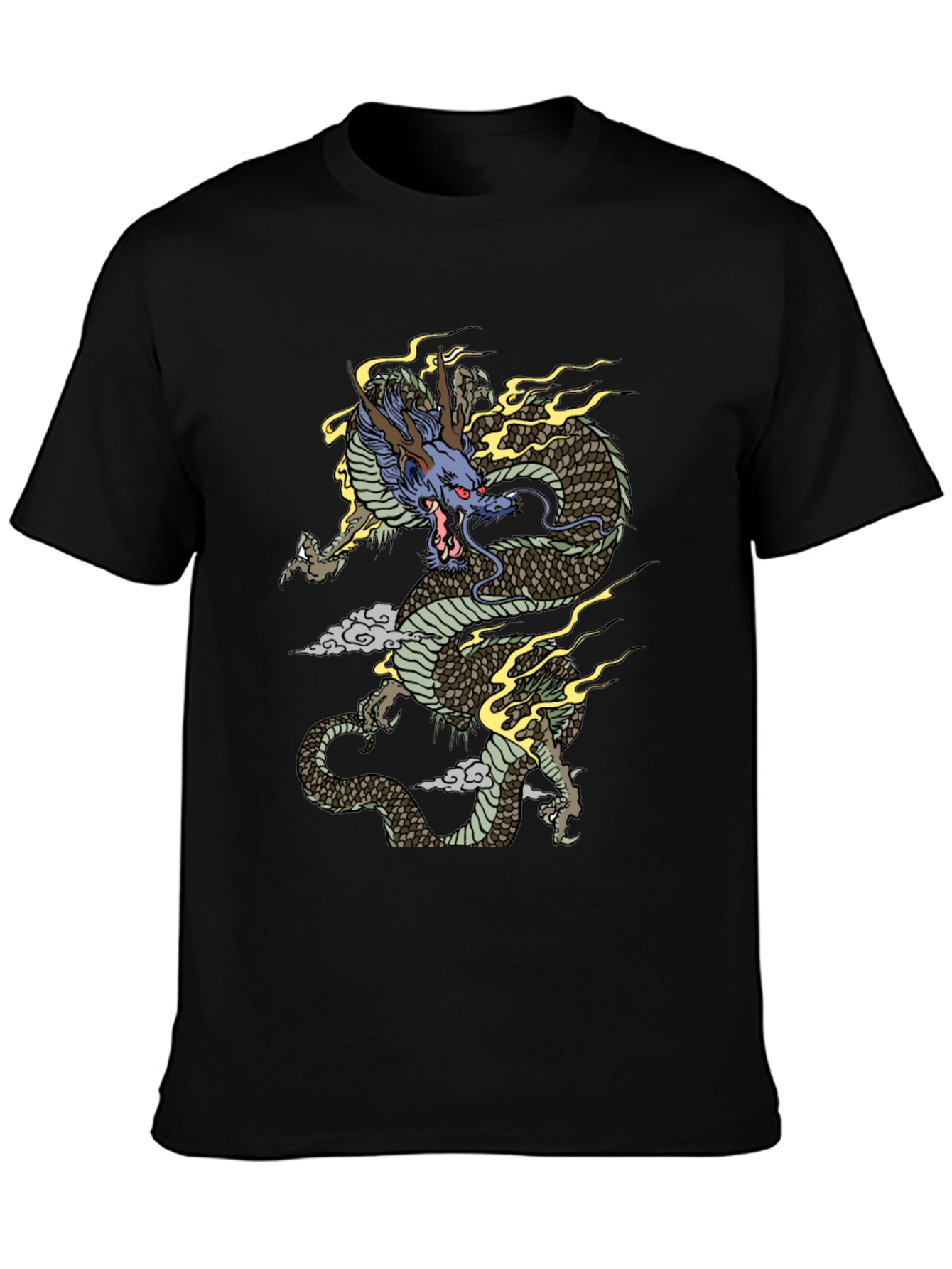 Dragon Graphic Tee - Mens Black T-Shirt
