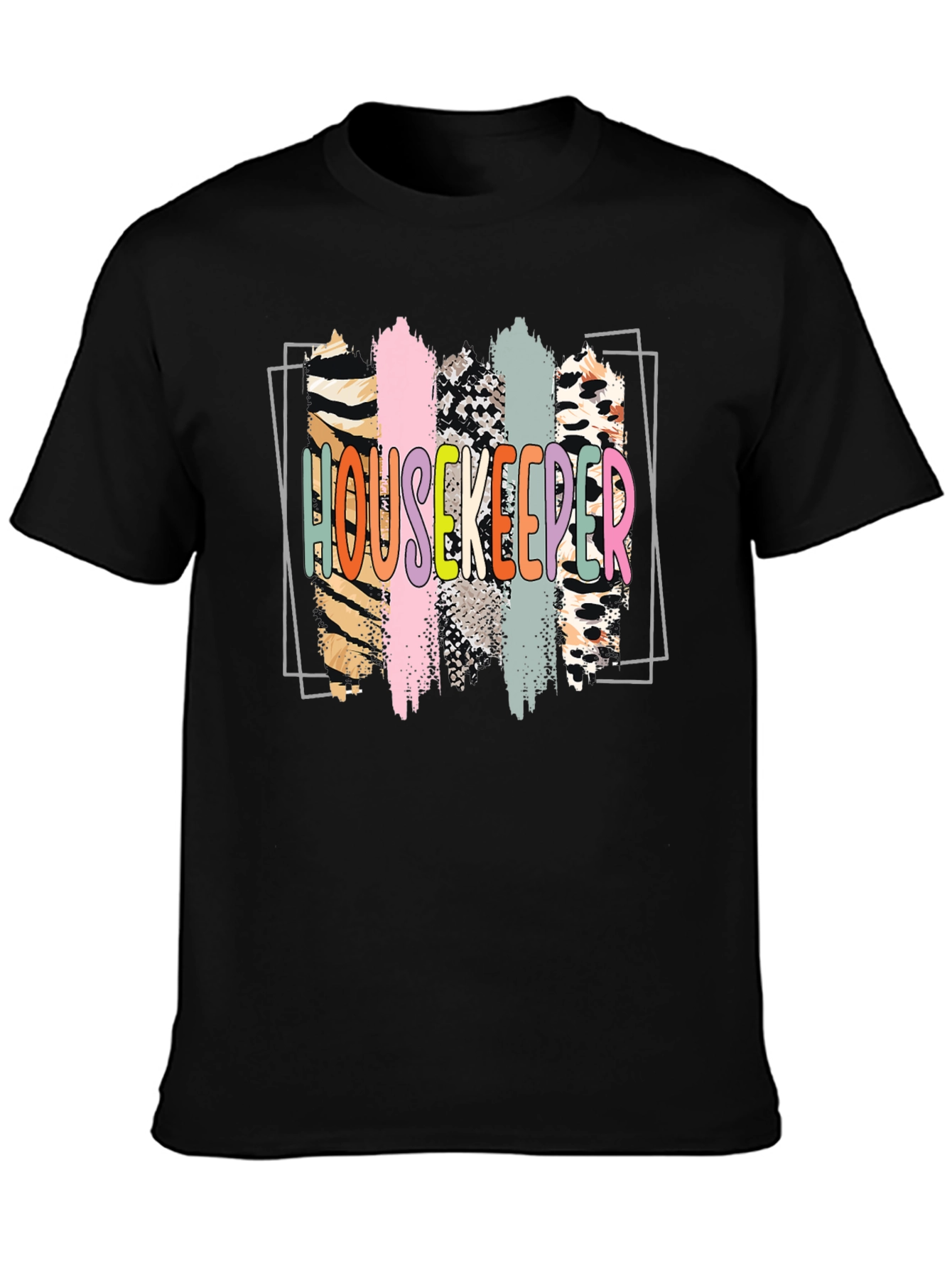 Housekeeper Graphic Print Crew Neck T-Shirt