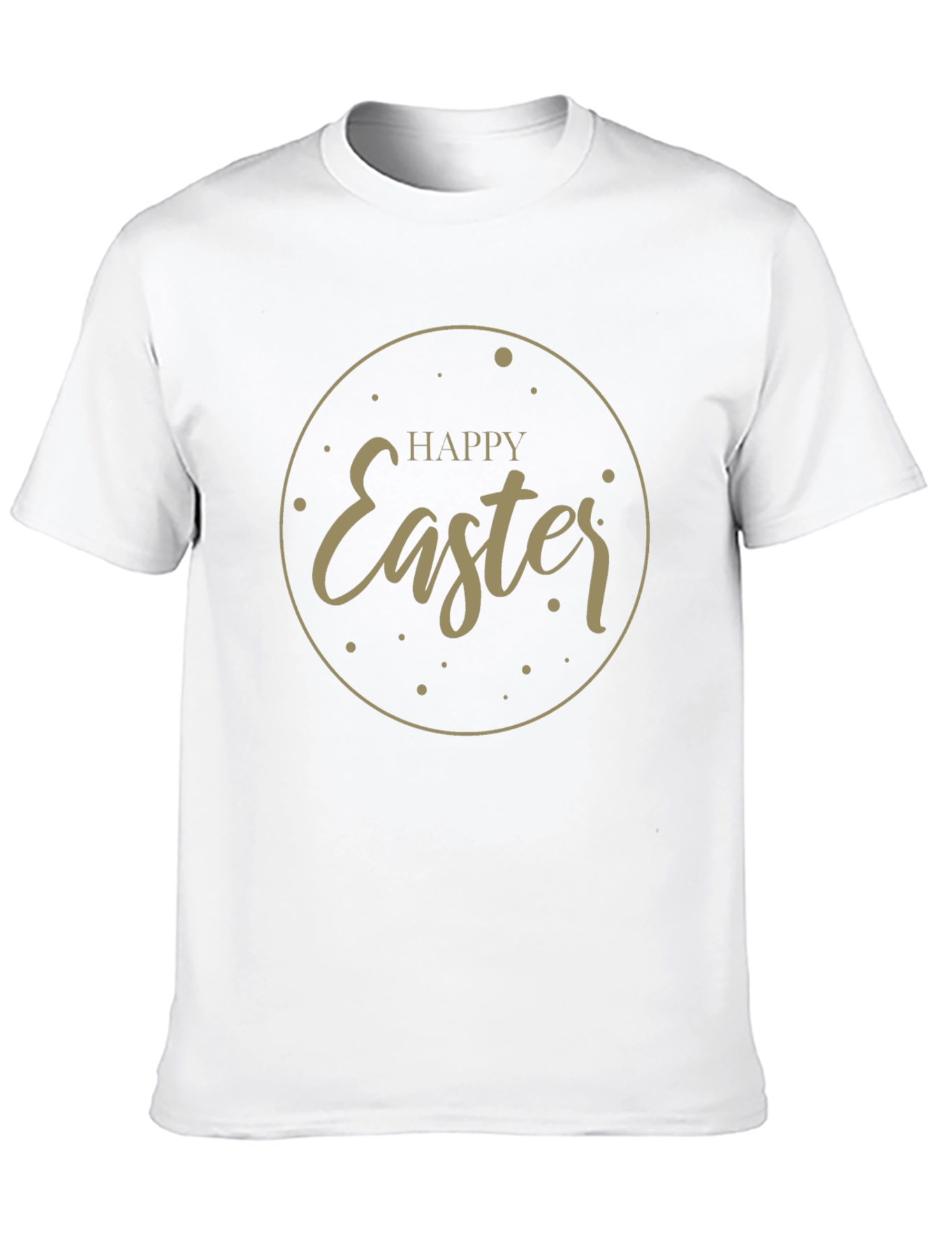 Happy Easter Graphic Tee - Black Cotton Blend Shirt