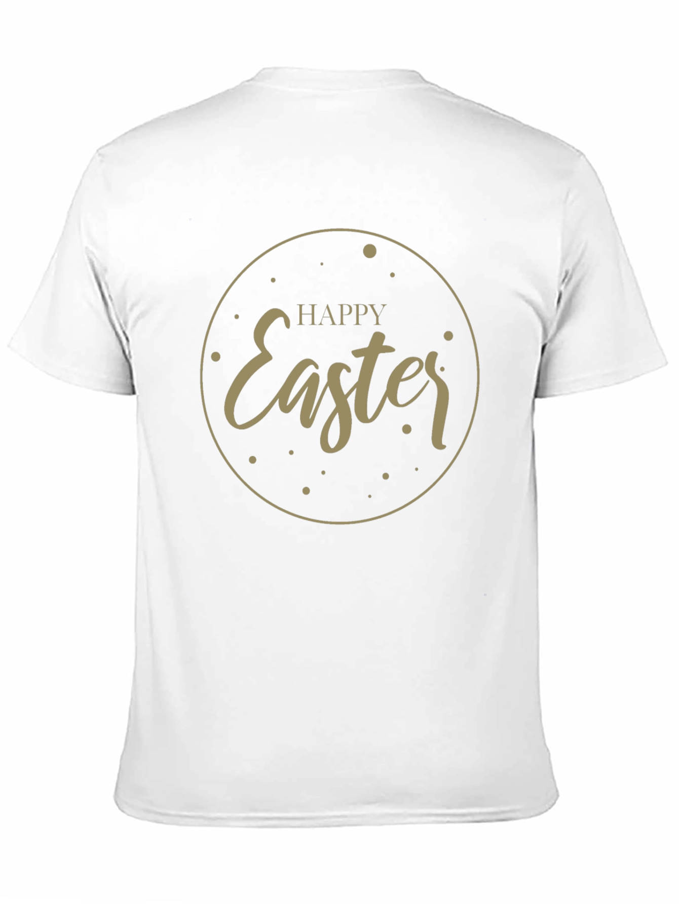 Happy Easter Graphic Tee - Black Cotton Blend Shirt