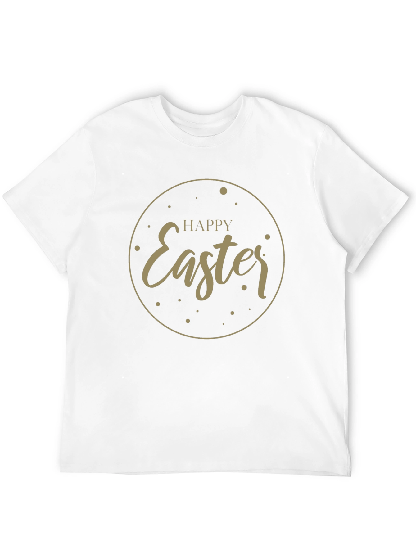 Happy Easter Graphic Tee - Black Cotton Blend Shirt