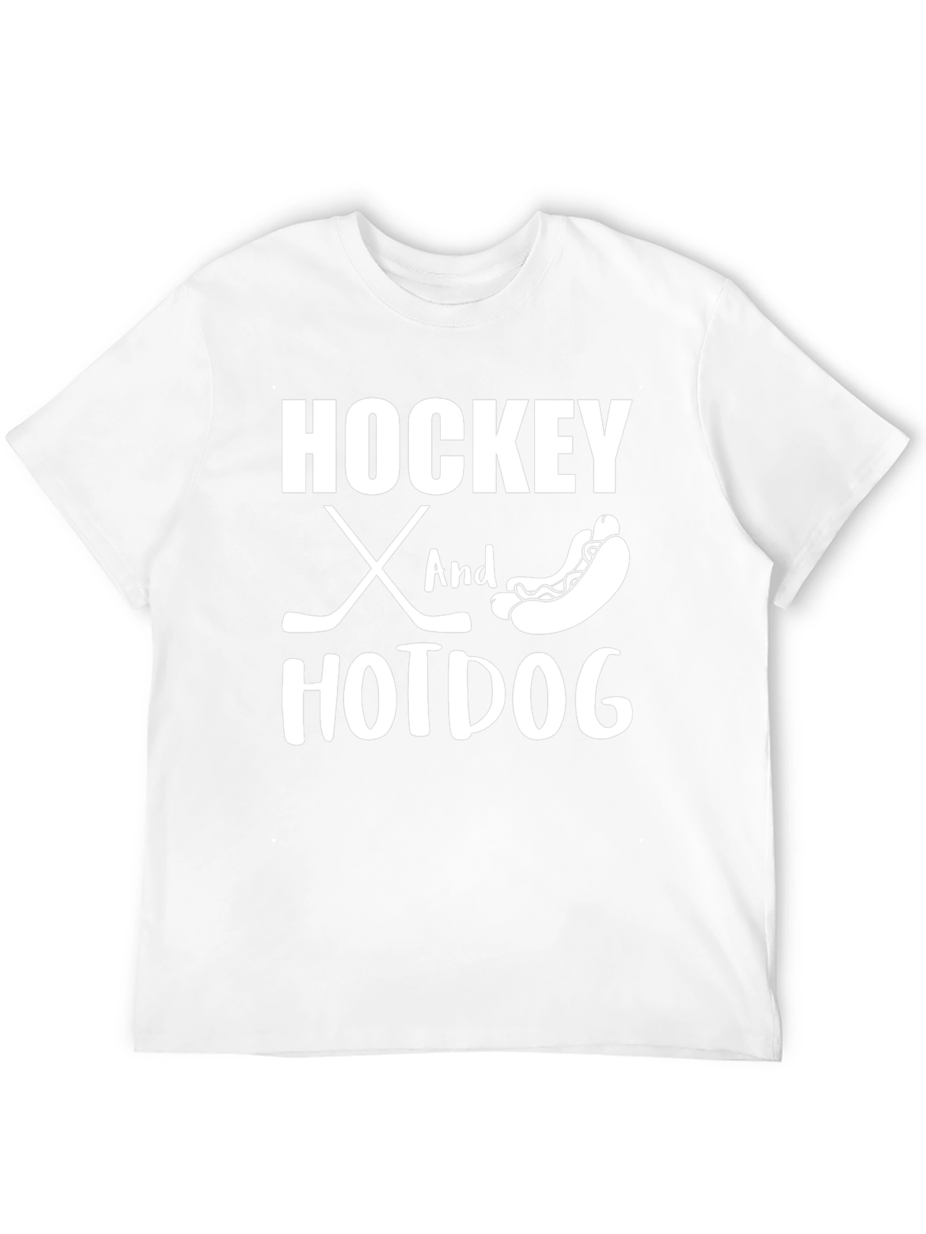 Hockey and Hotdog Graphic T-Shirt