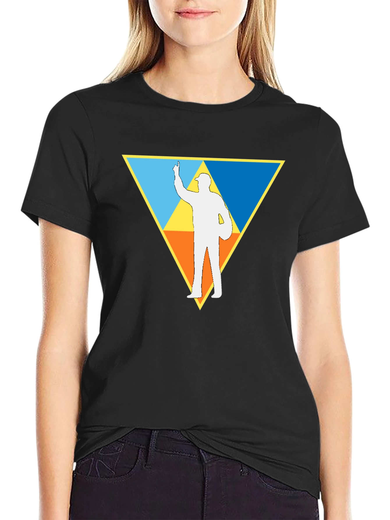 Triangle Graphic Black T-Shirt