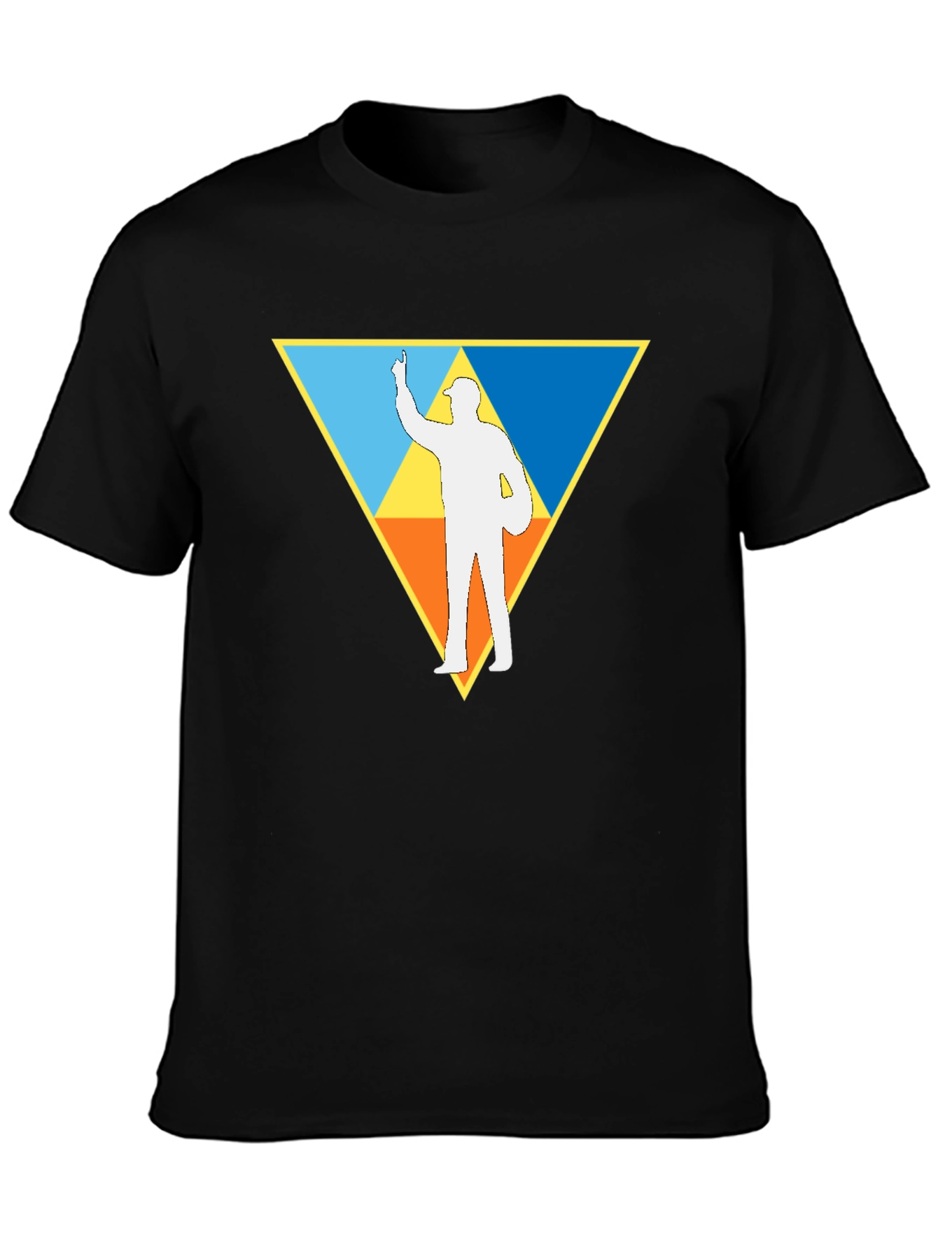 Triangle Graphic Black T-Shirt