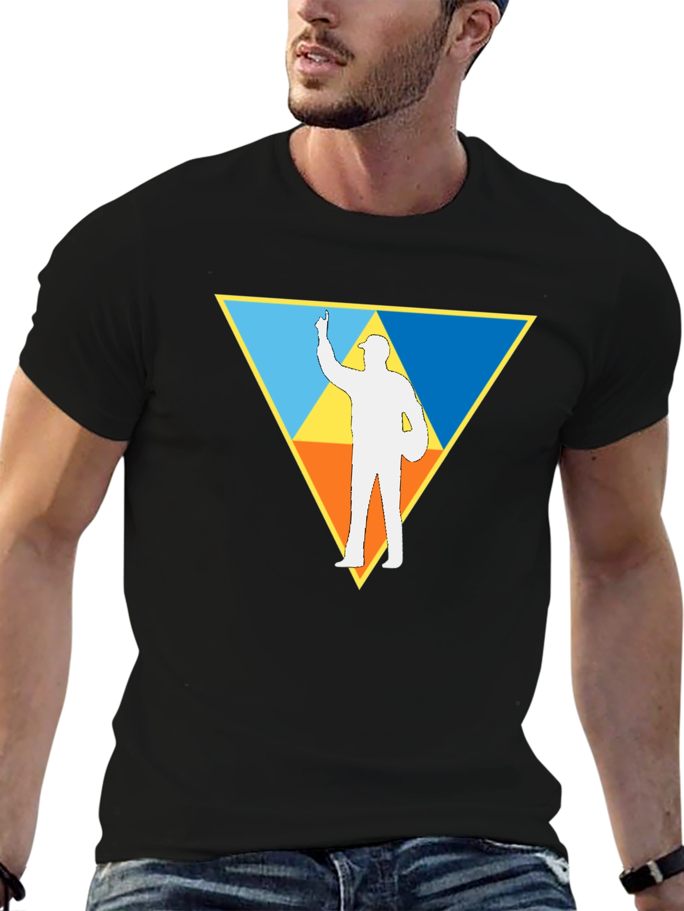 Triangle Graphic Black T-Shirt