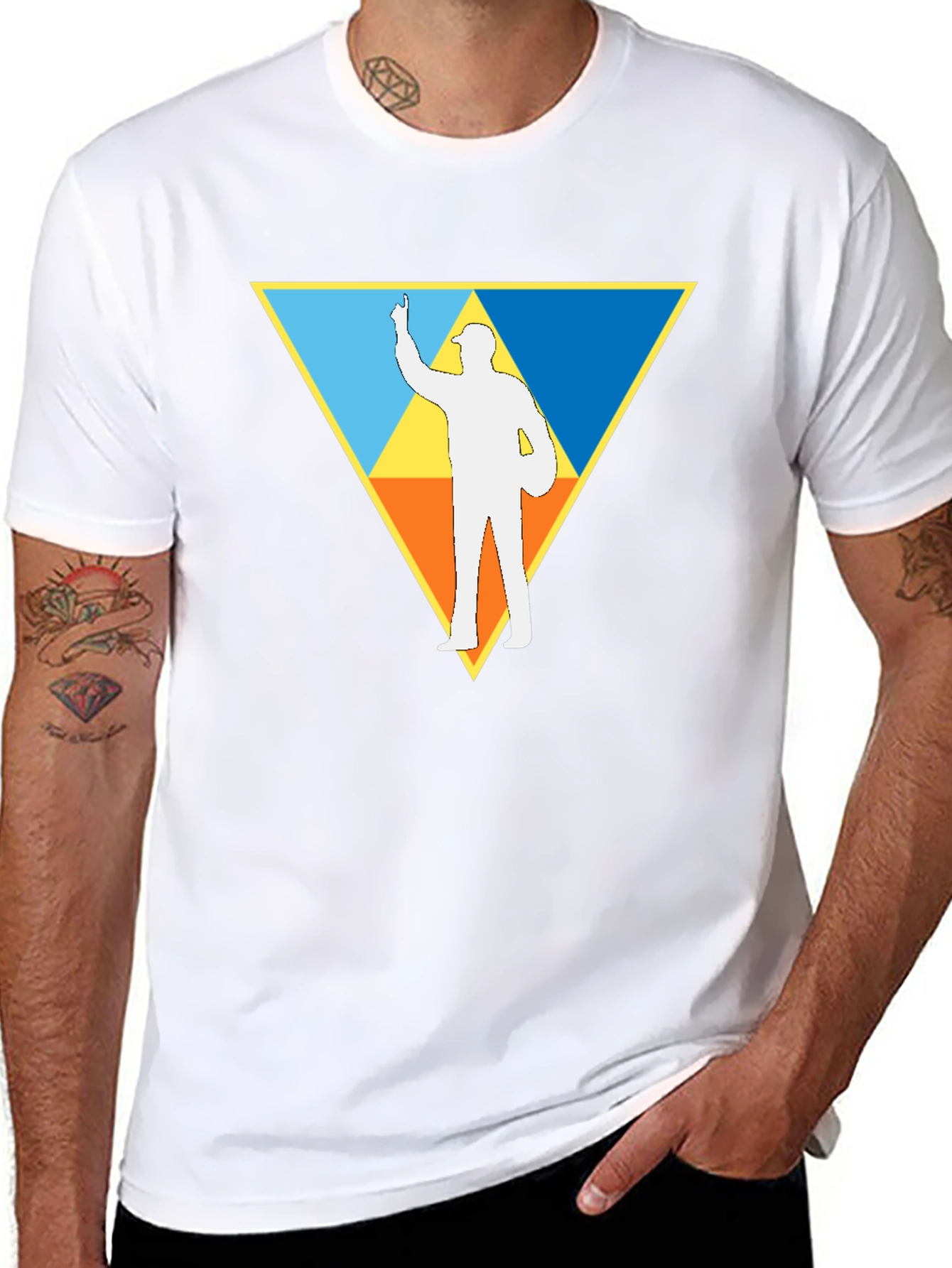 Triangle Graphic Black T-Shirt