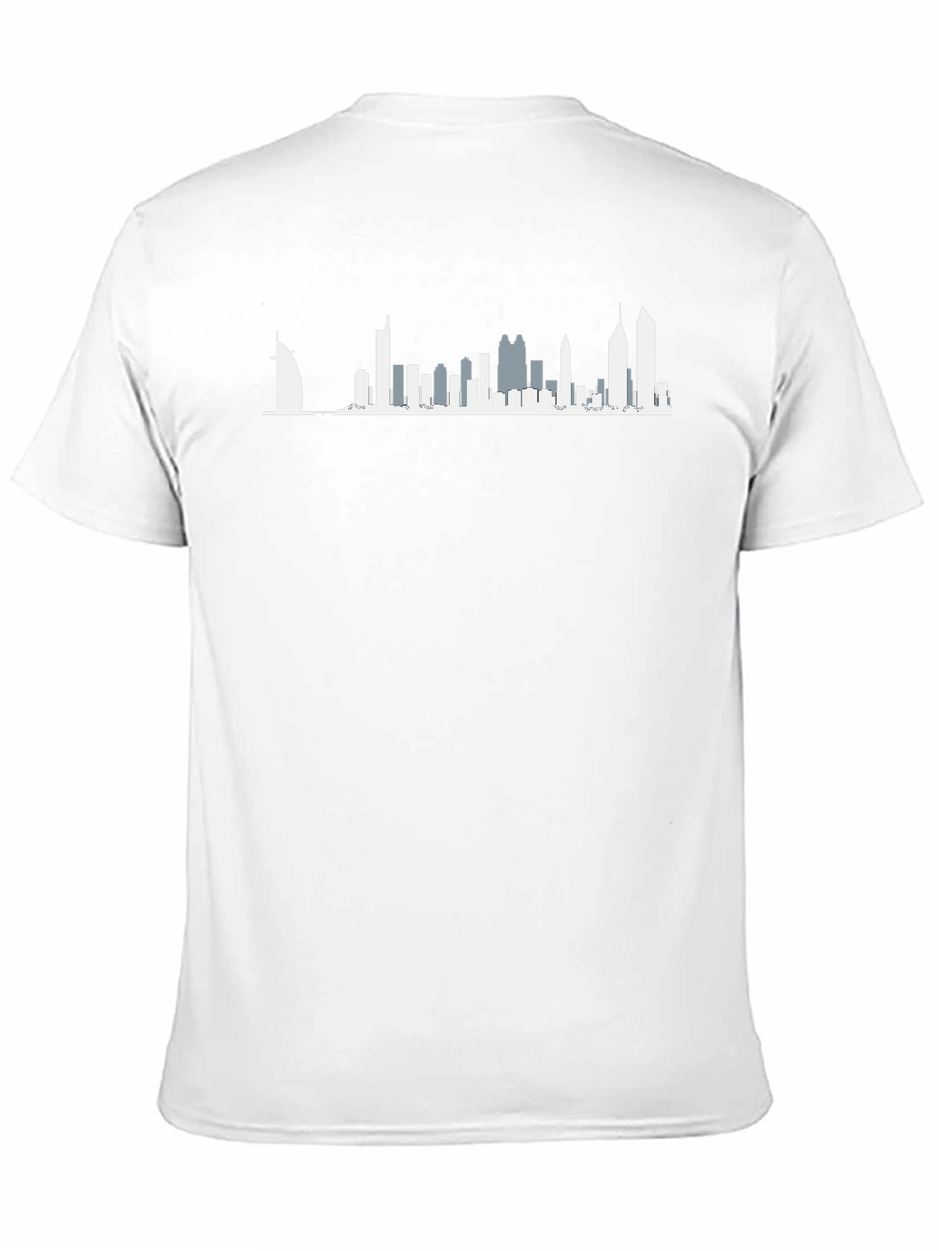 Dubai Skyline Graphic T-Shirt - Black Crew Neck Tee