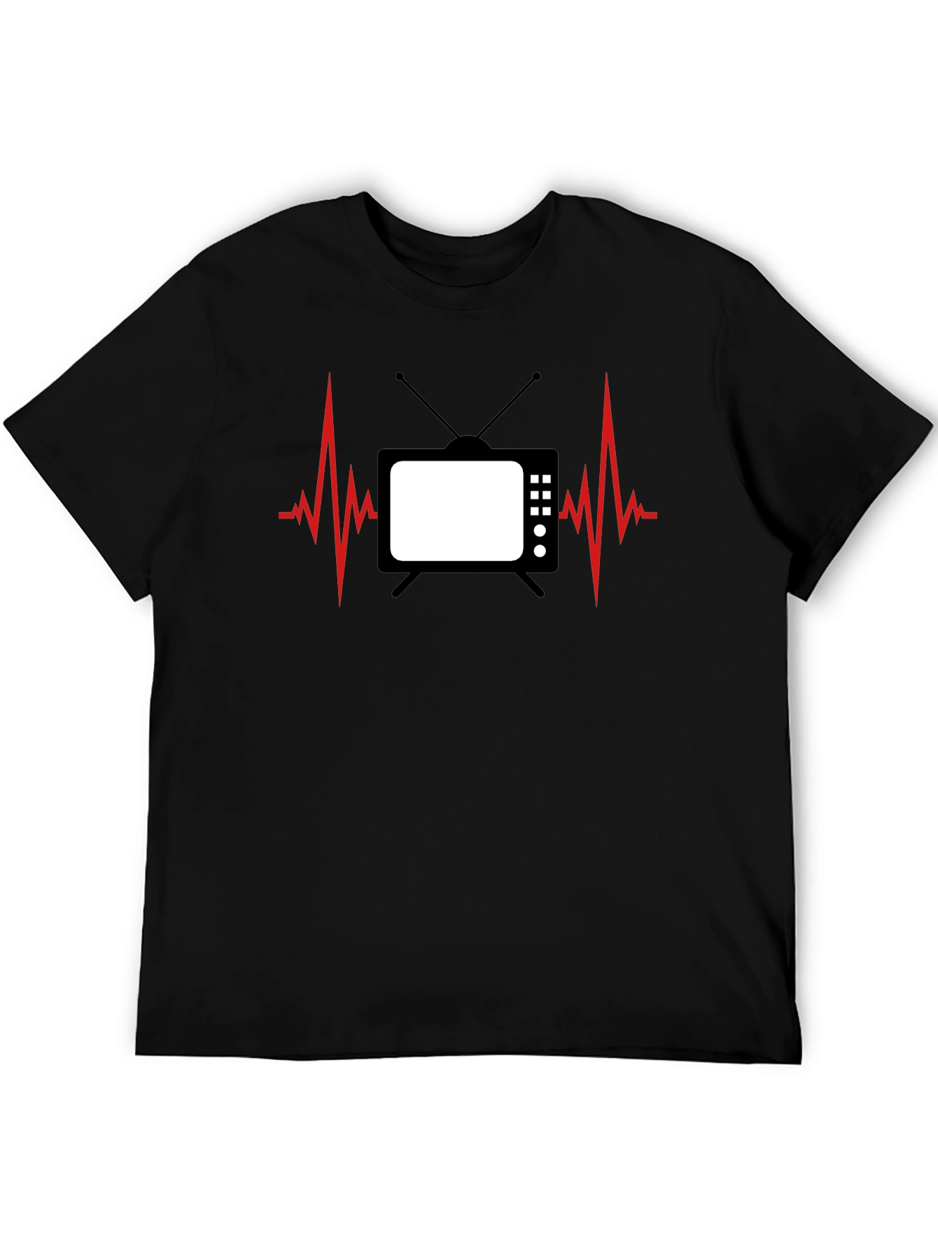 TV Heartbeat Graphic Tee - Black
