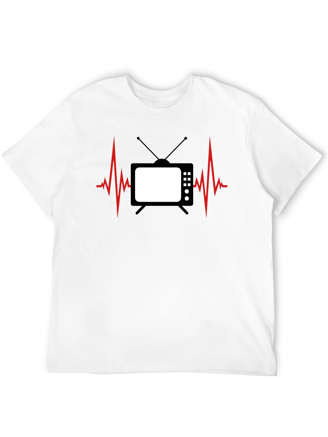 TV Heartbeat Graphic Tee - Black