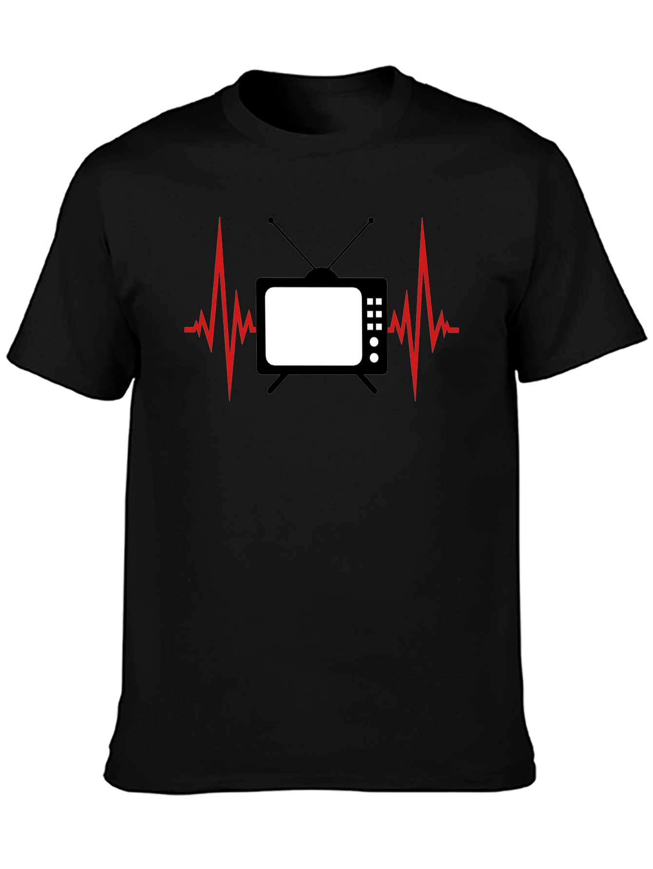 TV Heartbeat Graphic Tee - Black