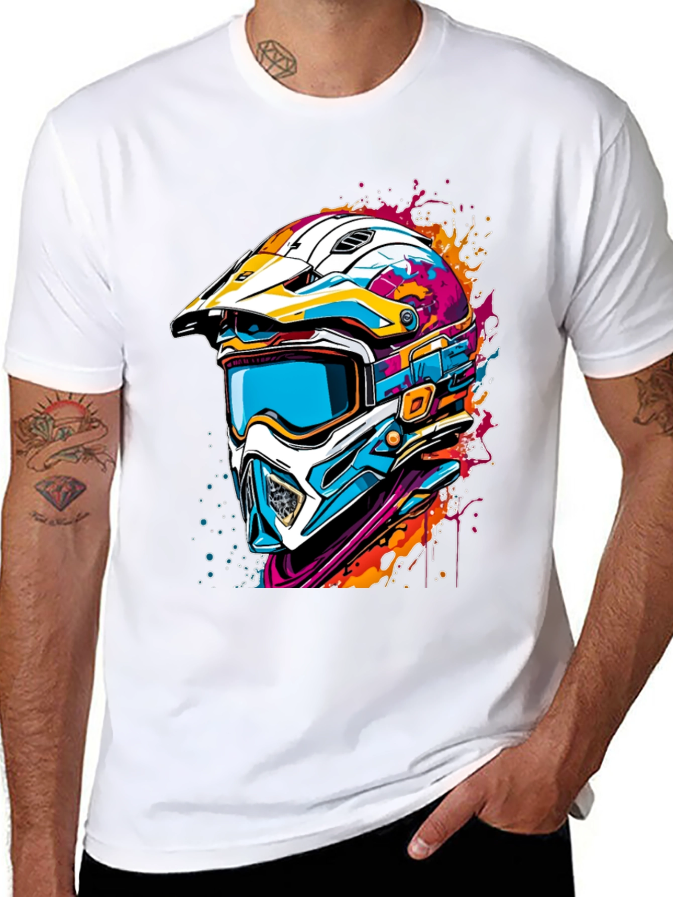 Bold Motocross Helmet Tee - Ride in Style