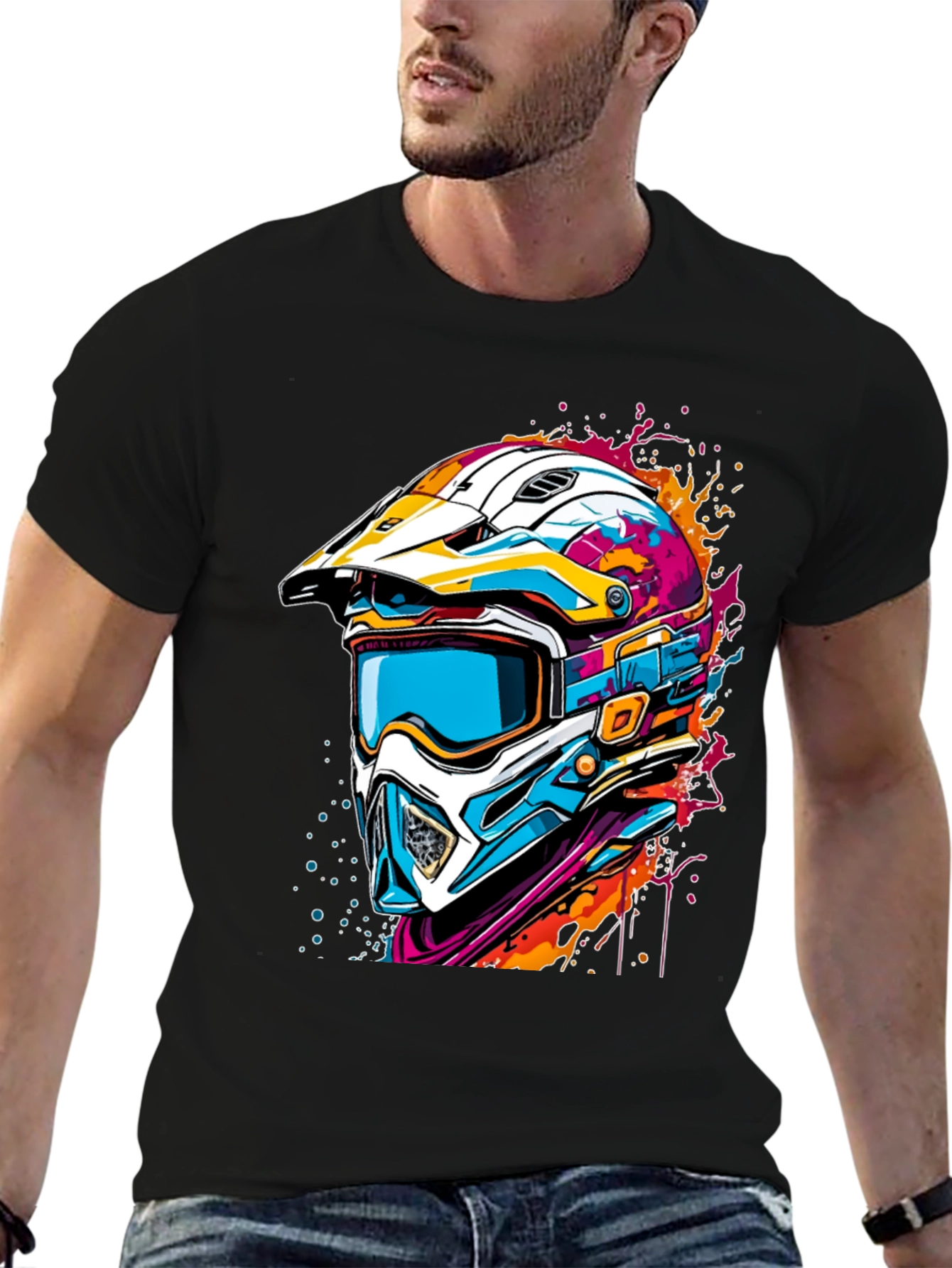 Bold Motocross Helmet Tee - Ride in Style