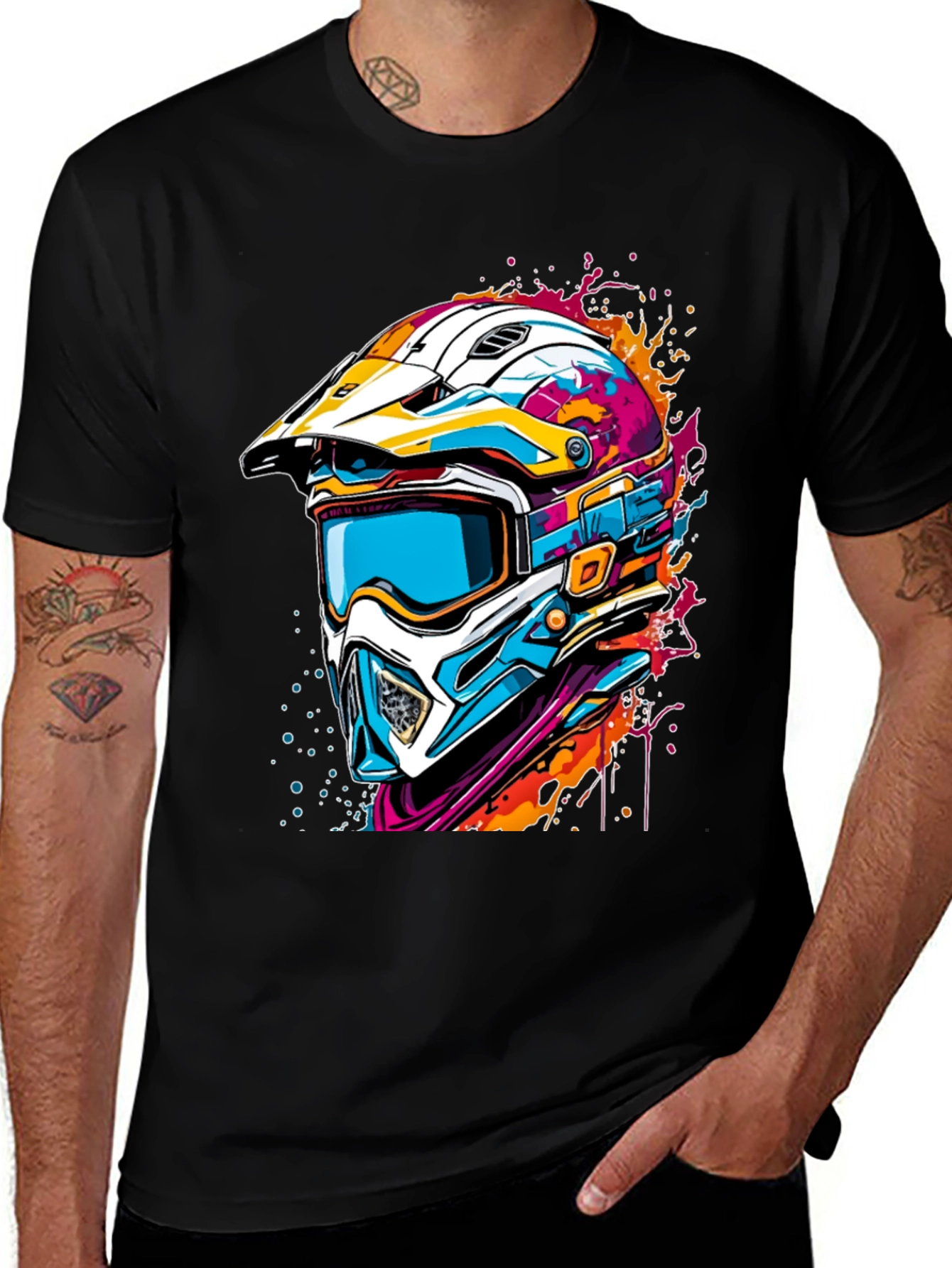 Bold Motocross Helmet Tee - Ride in Style