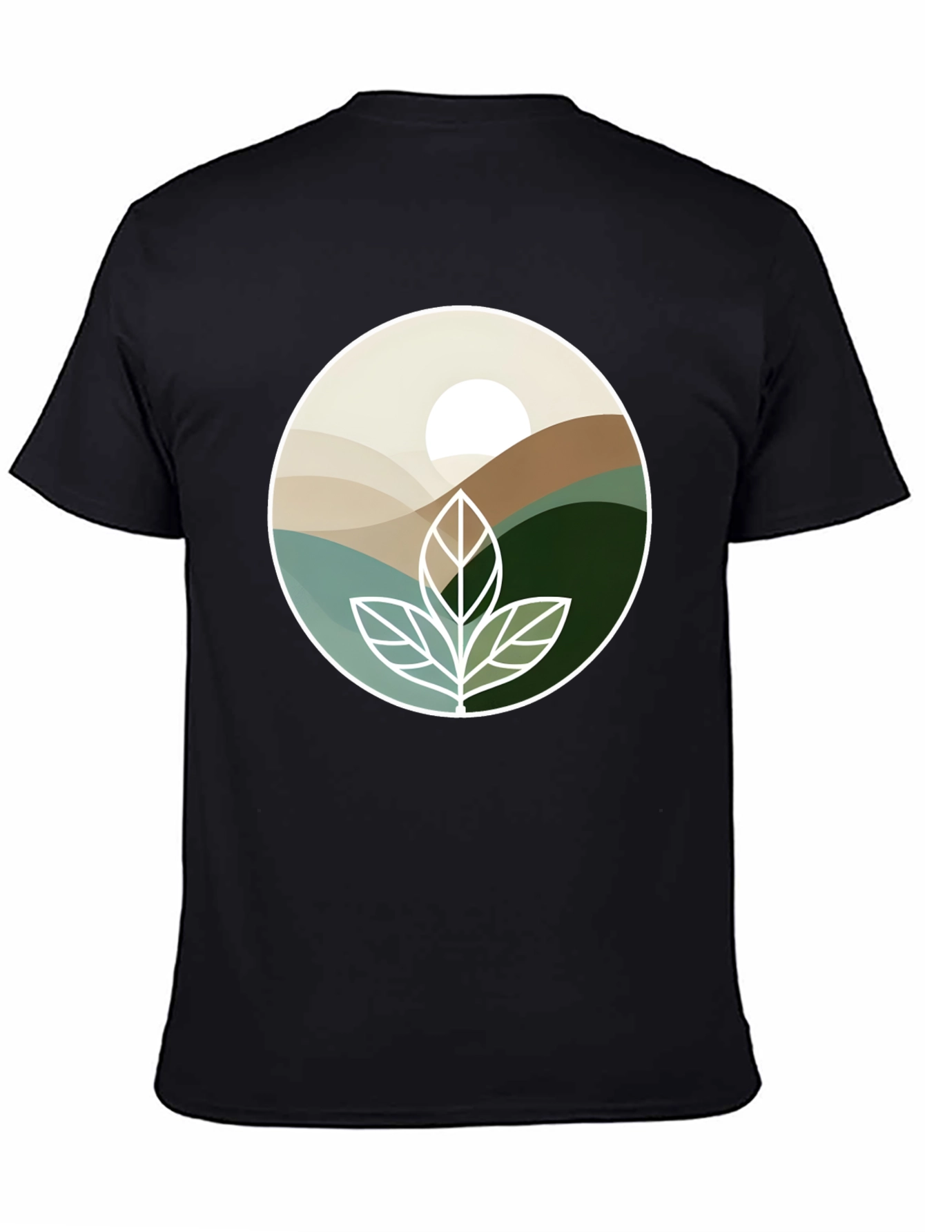 Nature Inspired Graphic Tee - Black