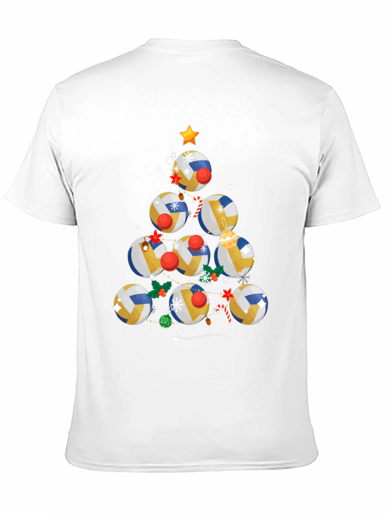 Volleyball Christmas Tree Holiday T-Shirt