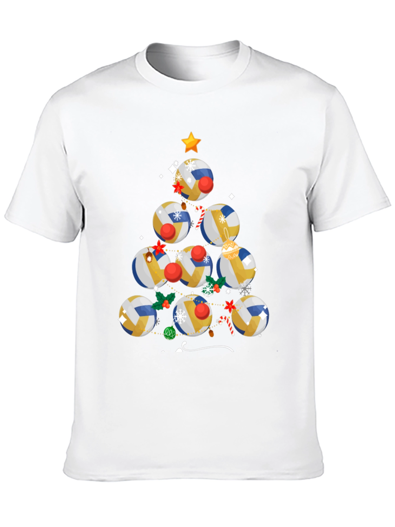 Volleyball Christmas Tree Holiday T-Shirt