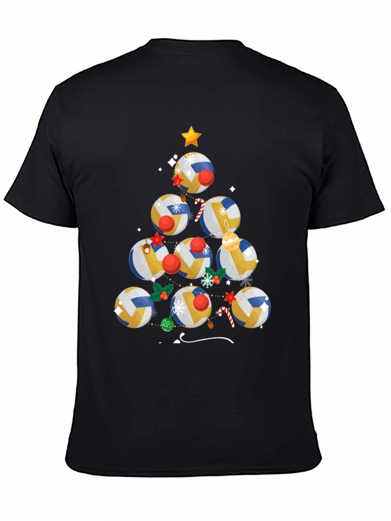 Volleyball Christmas Tree Holiday T-Shirt