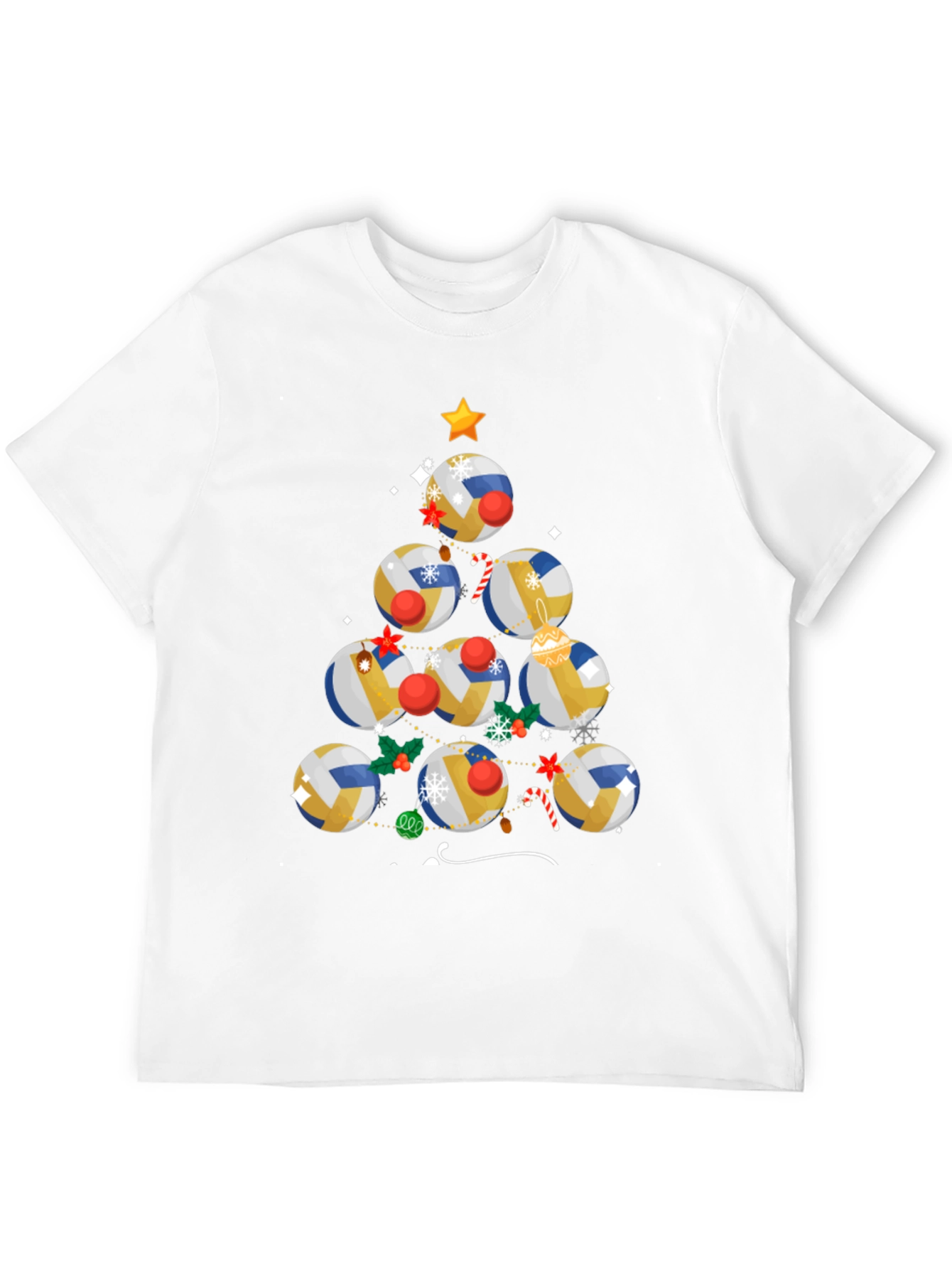 Volleyball Christmas Tree Holiday T-Shirt