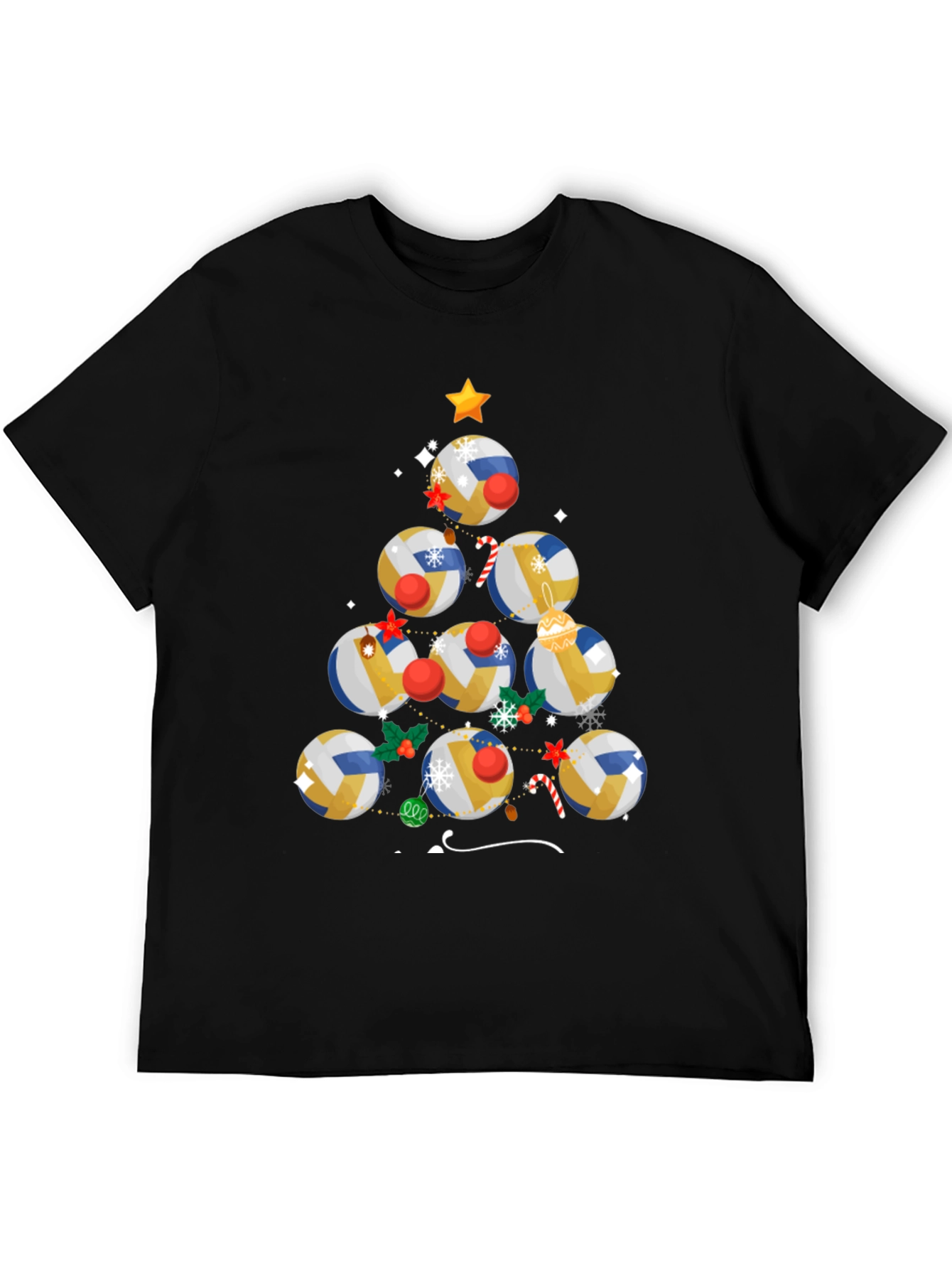 Volleyball Christmas Tree Holiday T-Shirt
