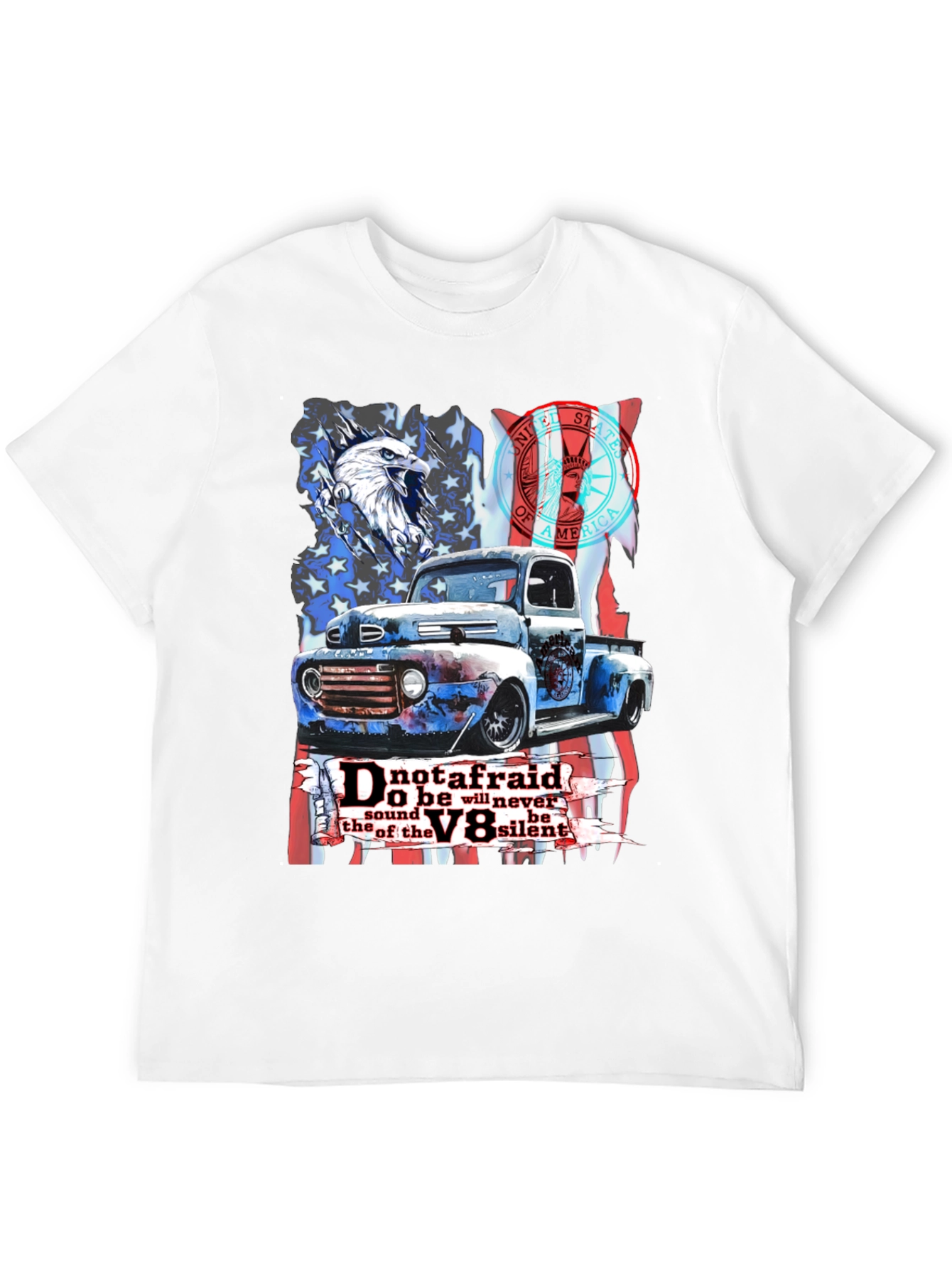 Patriotic V8 Truck Graphic Tee