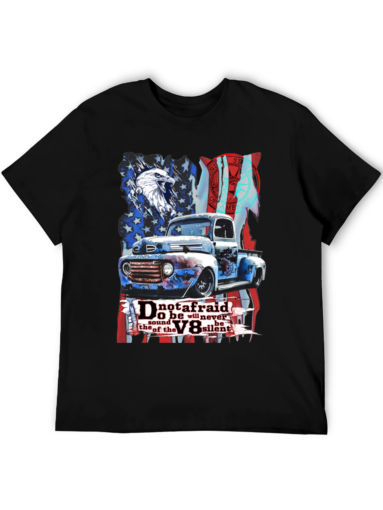 Patriotic V8 Truck Graphic Tee