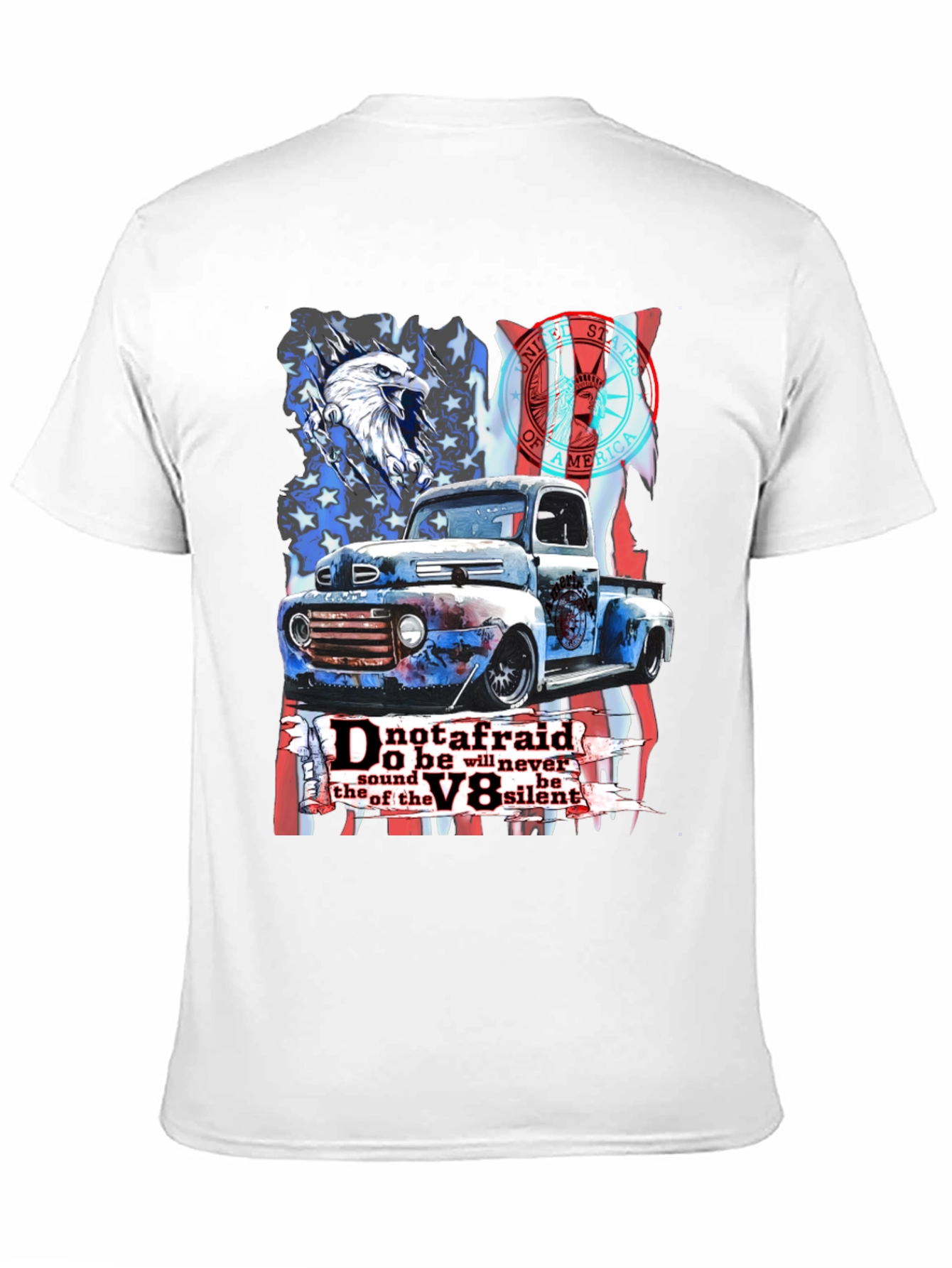 Patriotic V8 Truck Graphic Tee