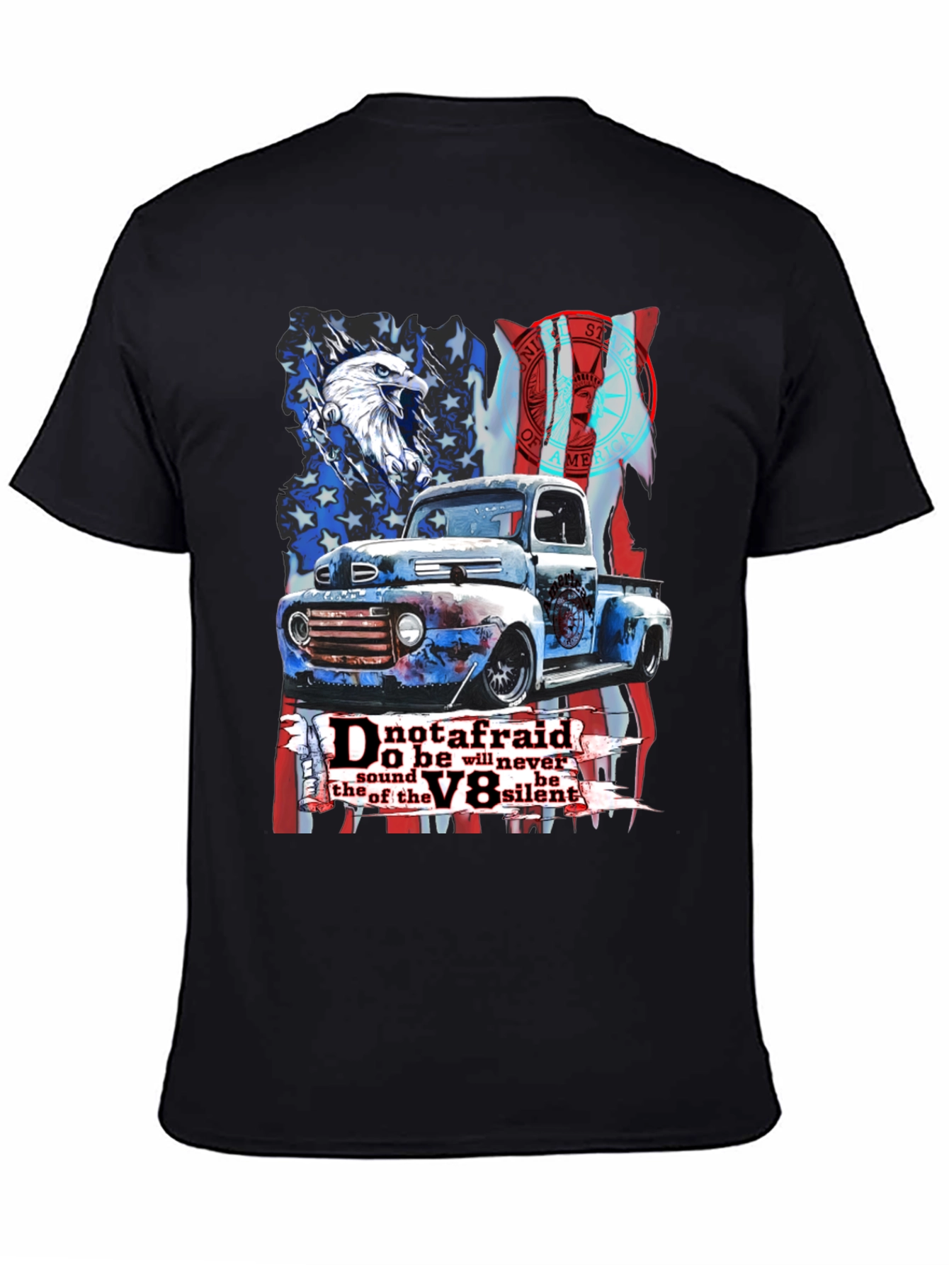 Patriotic V8 Truck Graphic Tee