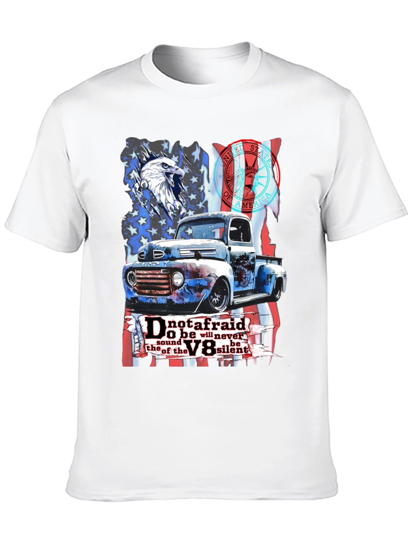 Patriotic V8 Truck Graphic Tee