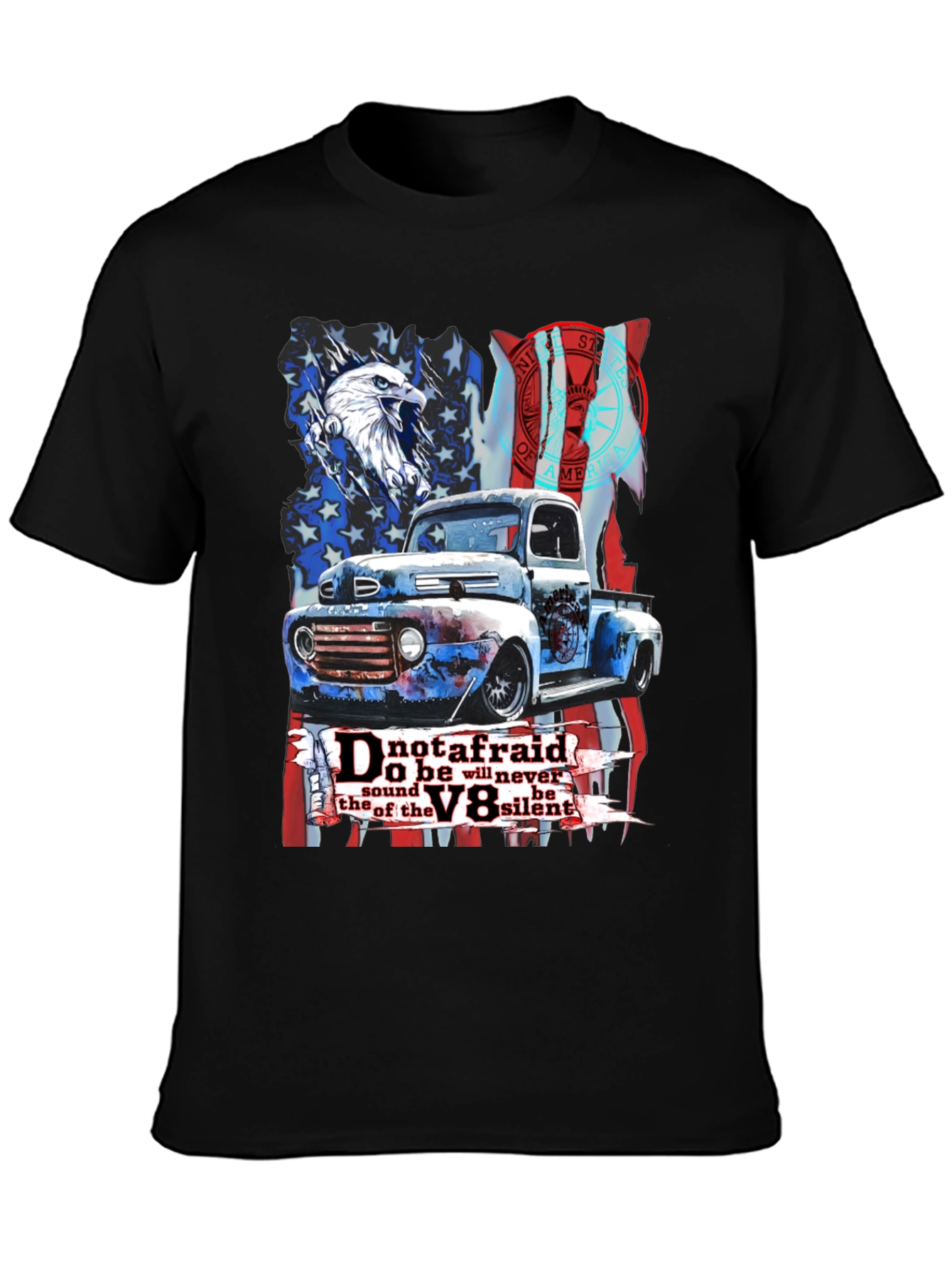 Patriotic V8 Truck Graphic Tee