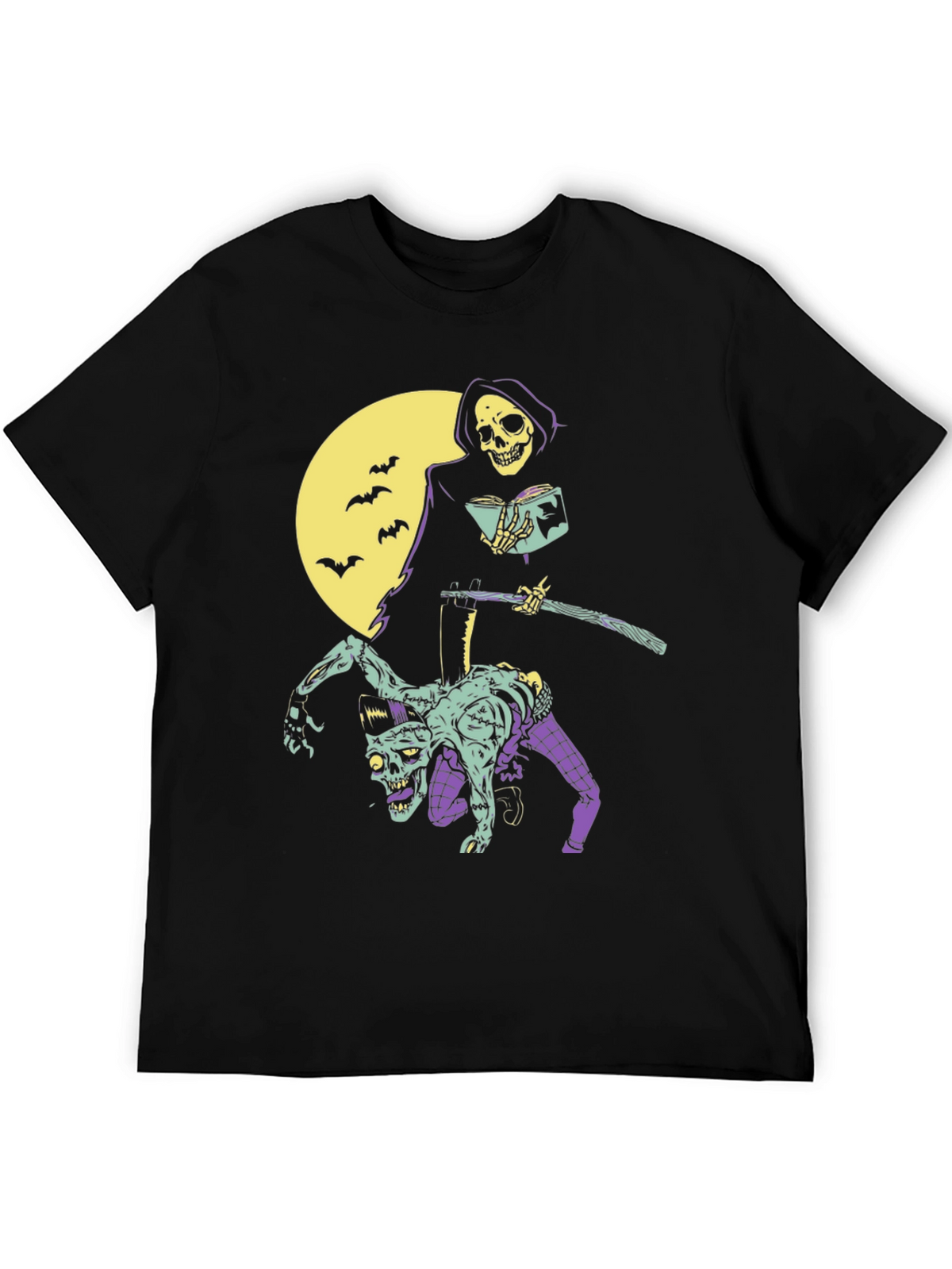 Grim Reaper Zombie Graphic T-Shirt