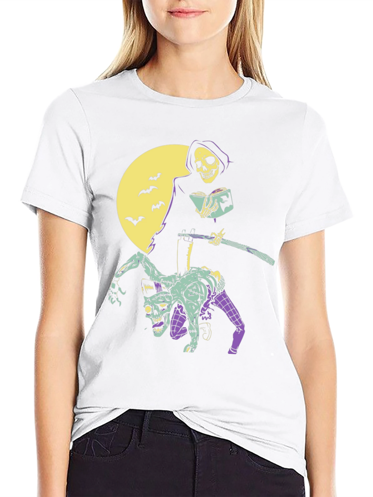 Grim Reaper Zombie Graphic T-Shirt