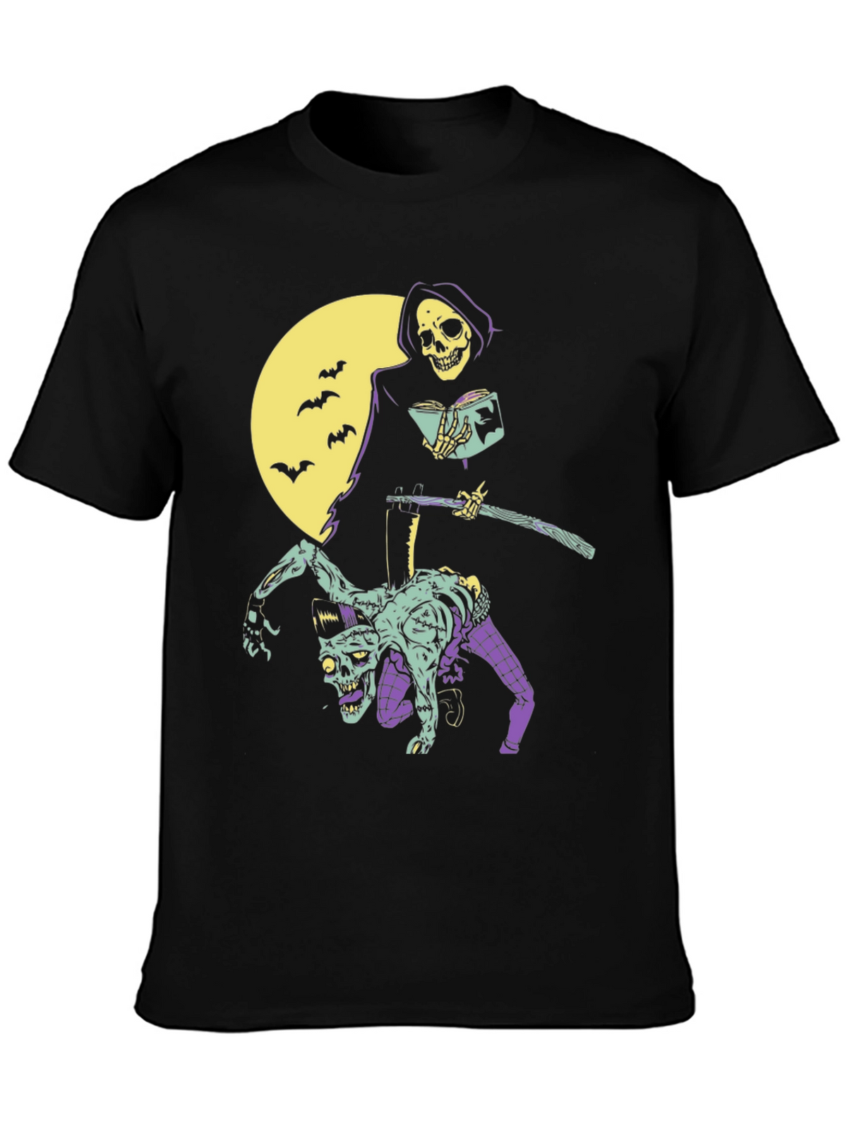 Grim Reaper Zombie Graphic T-Shirt