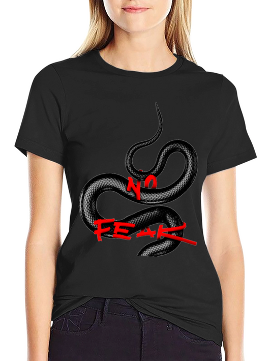 No Fear Snake Graphic T-Shirt - Mens Black Tee