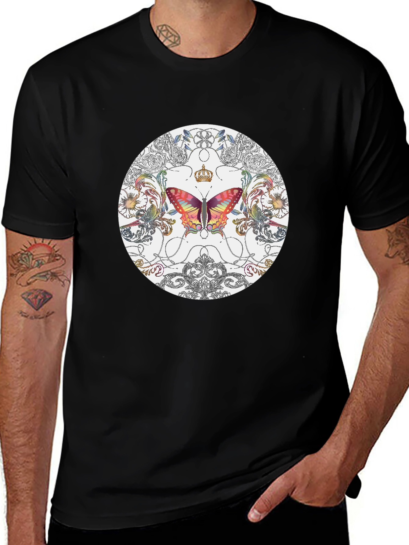 Butterfly Graphic Tee - Crowned Wings
