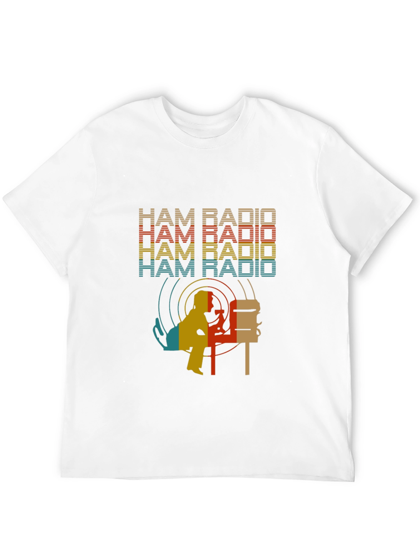 Ham Radio Retro Style Black T-Shirt